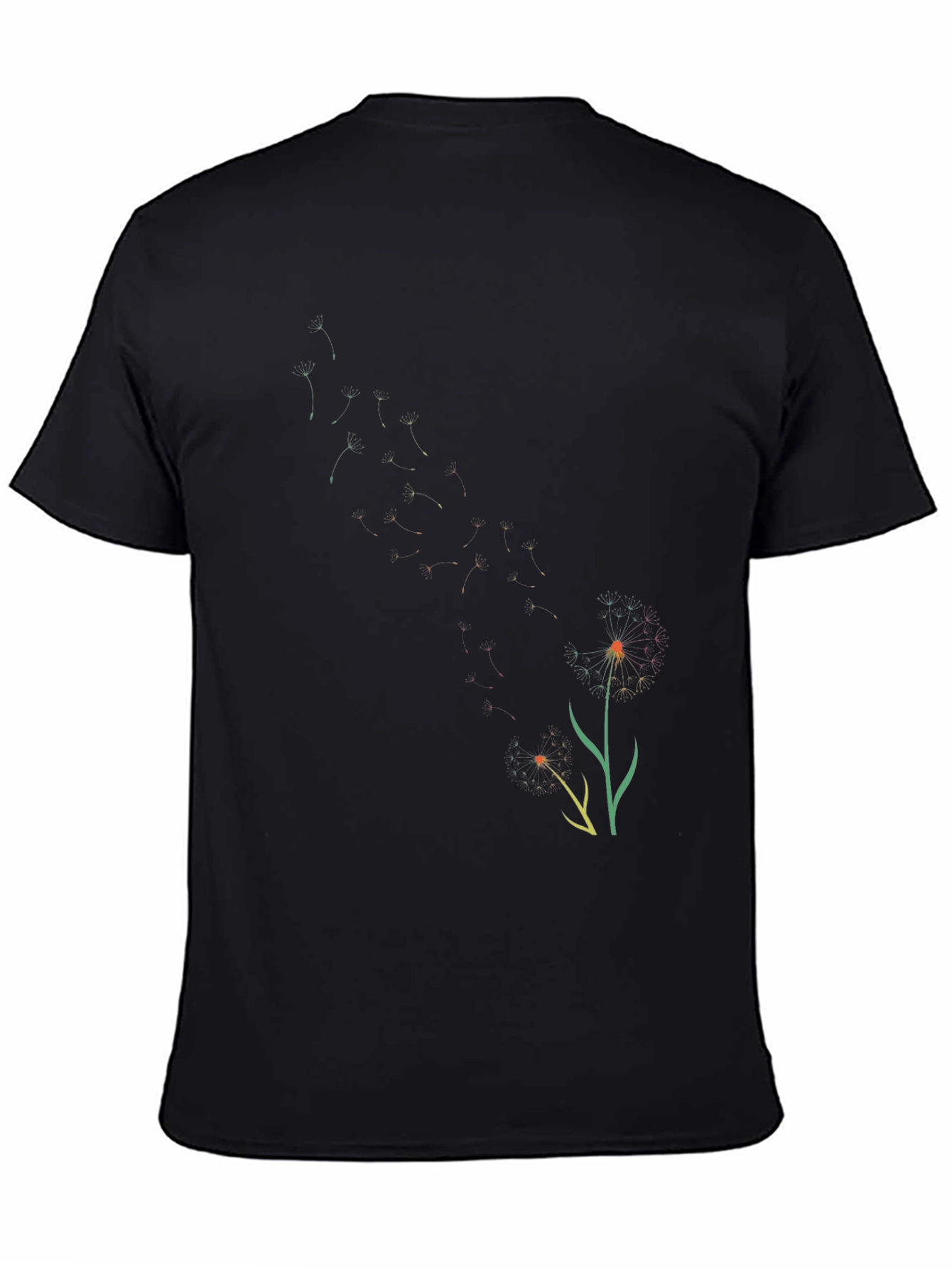 Black Dandelion Wish Black Tee - Casual Comfort view 4