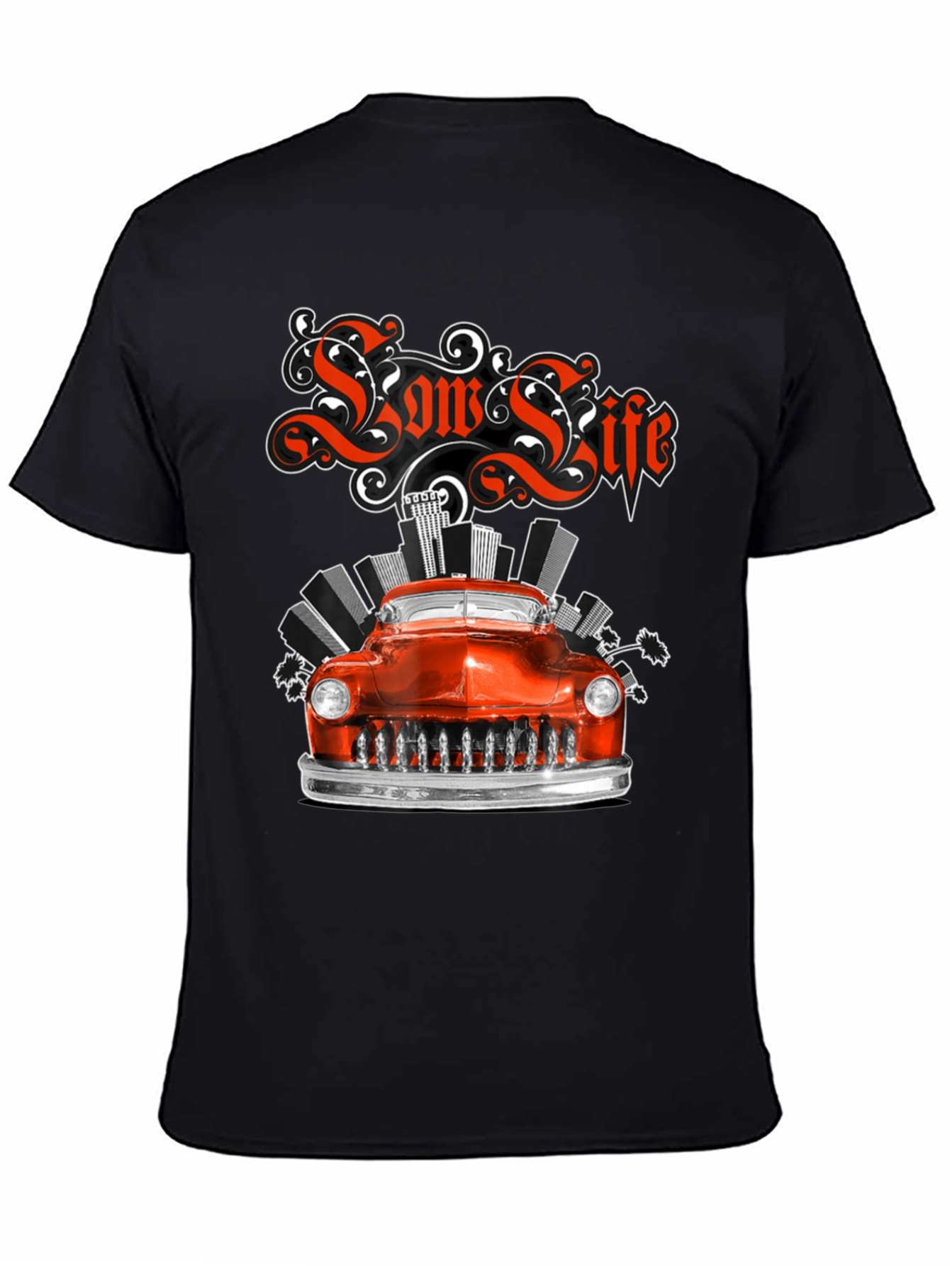 Black Low Life Classic Car Graphic Tee view 4