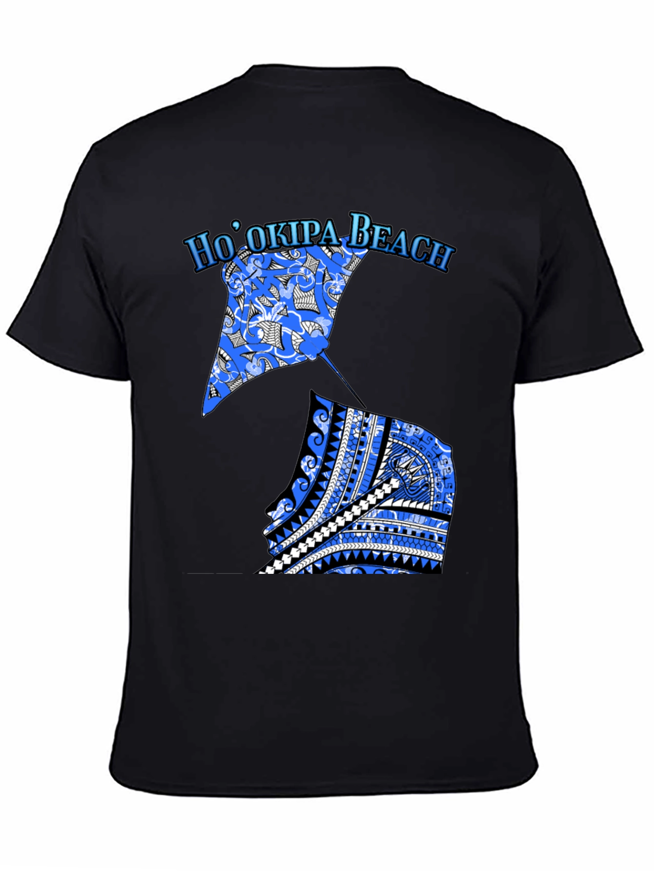 Black Ho'okipa Beach Ray Graphic Tee view 4