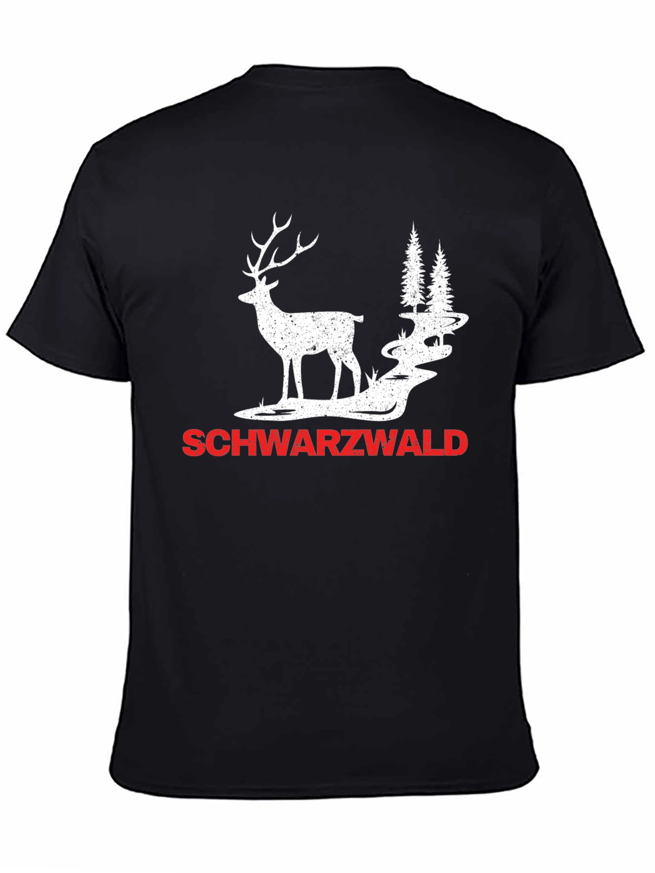 Schwarzwald Deer Graphic Tee - Black Forest T-Shirt - 4