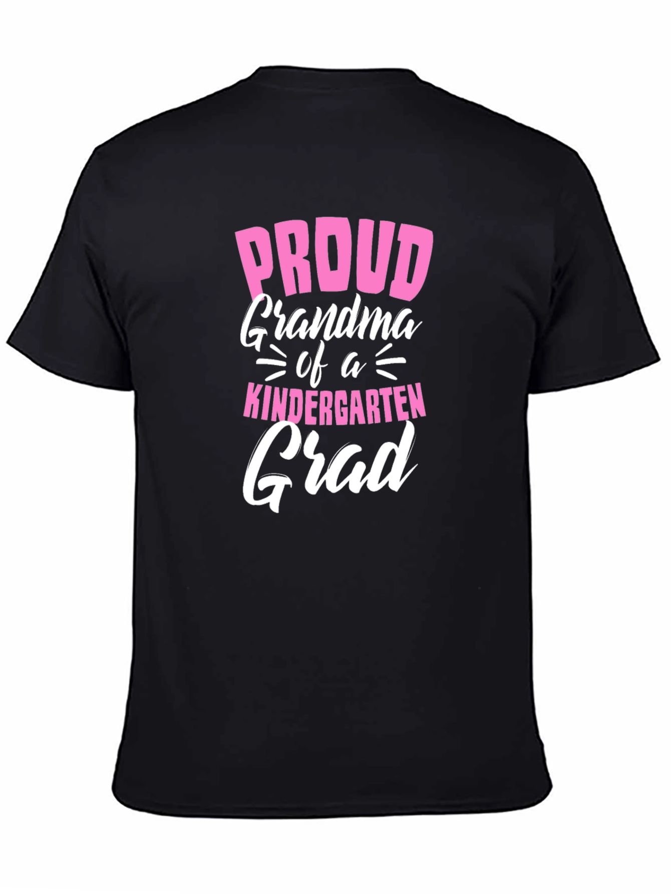 Black Proud Grandma Kindergarten Grad T-Shirt view 4