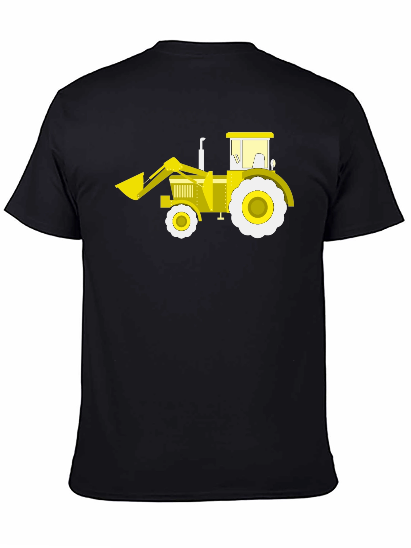 Black Tractor Graphic Tee - Black Cotton Crew Neck view 4