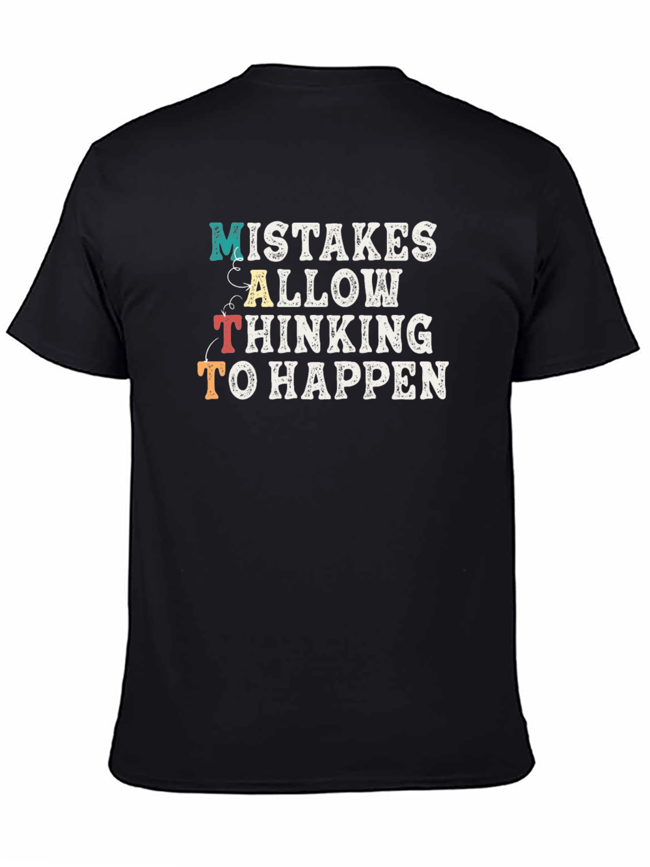 Black Mistakes Allow Thinking T-Shirt - Motivational Tee view 4