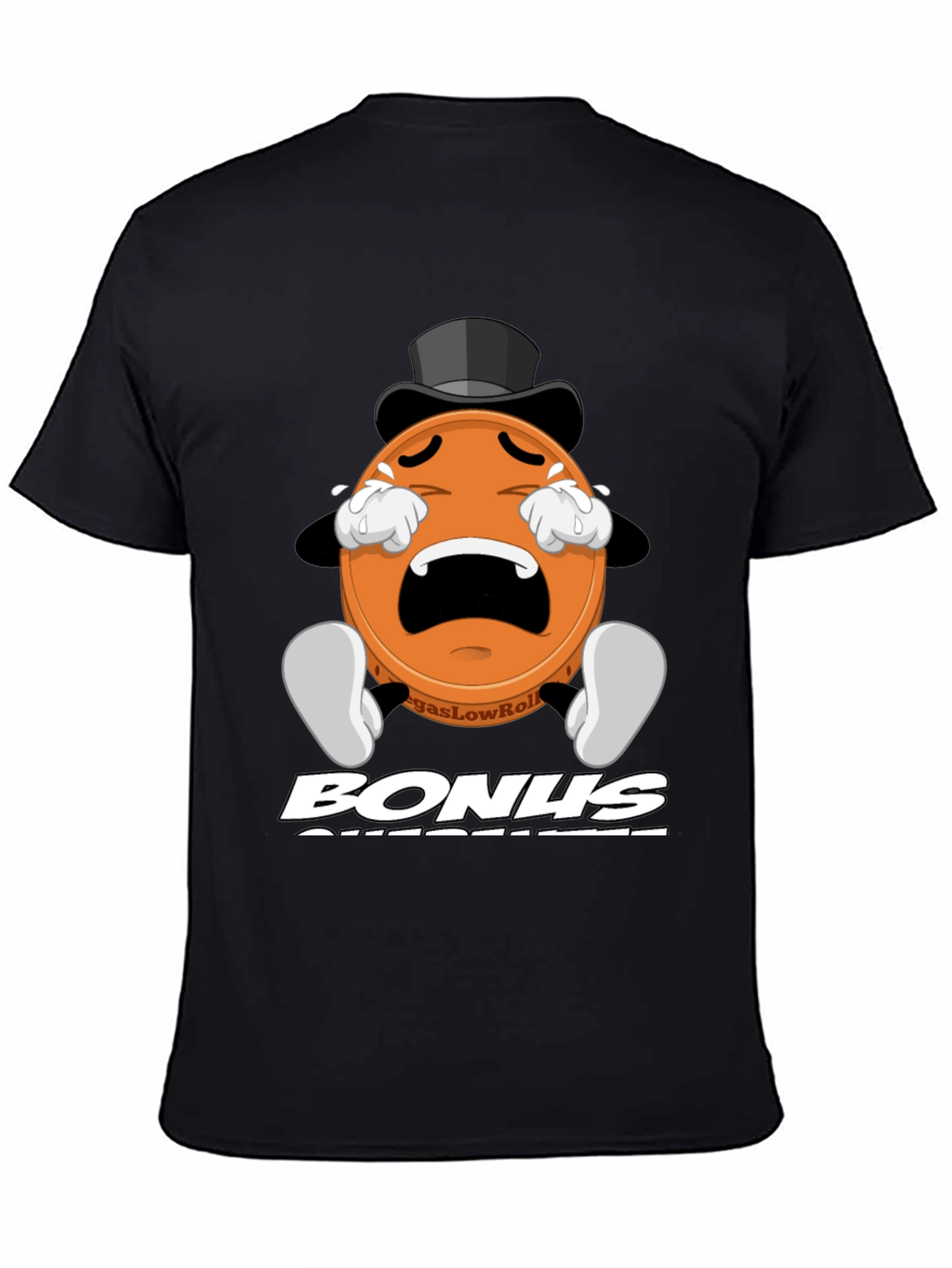 Black VegasLowRoller Bonus Guarantee T-Shirt view 4
