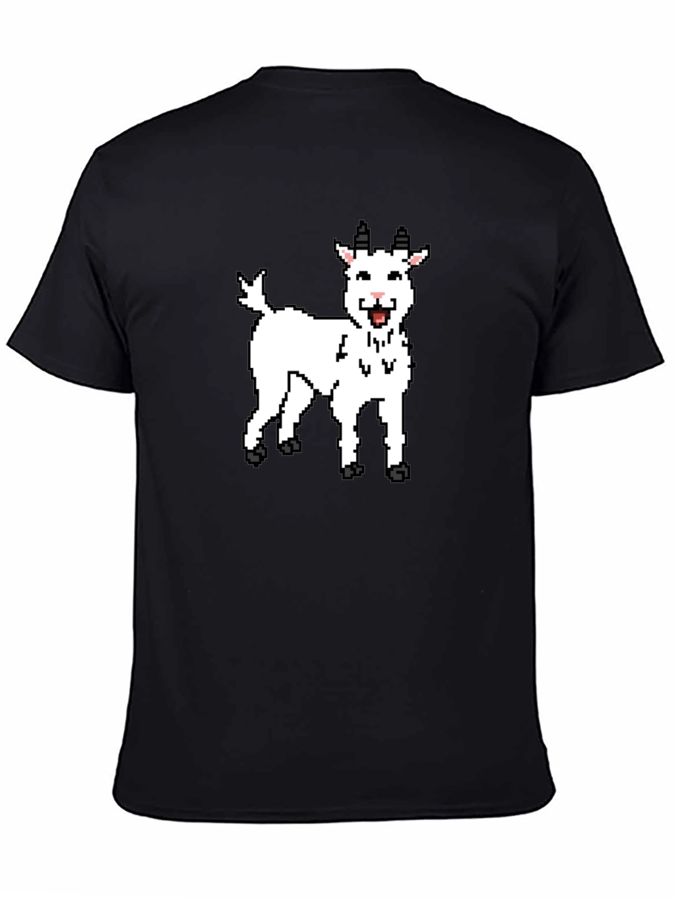Black Pixel Goat Graphic T-Shirt - Black view 4