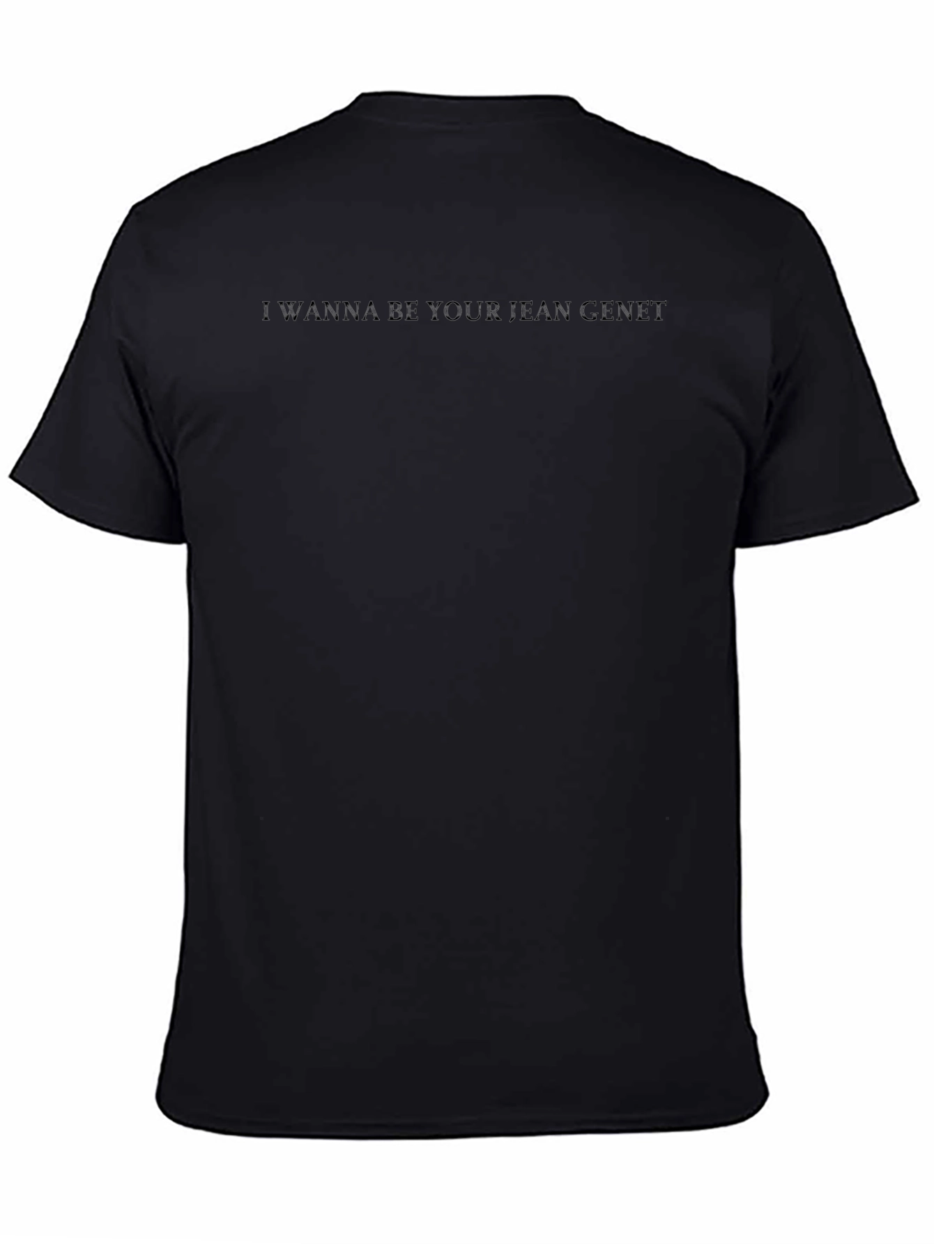 Black I Wanna Be Your Man T-Shirt - Soft Black Cotton view 4