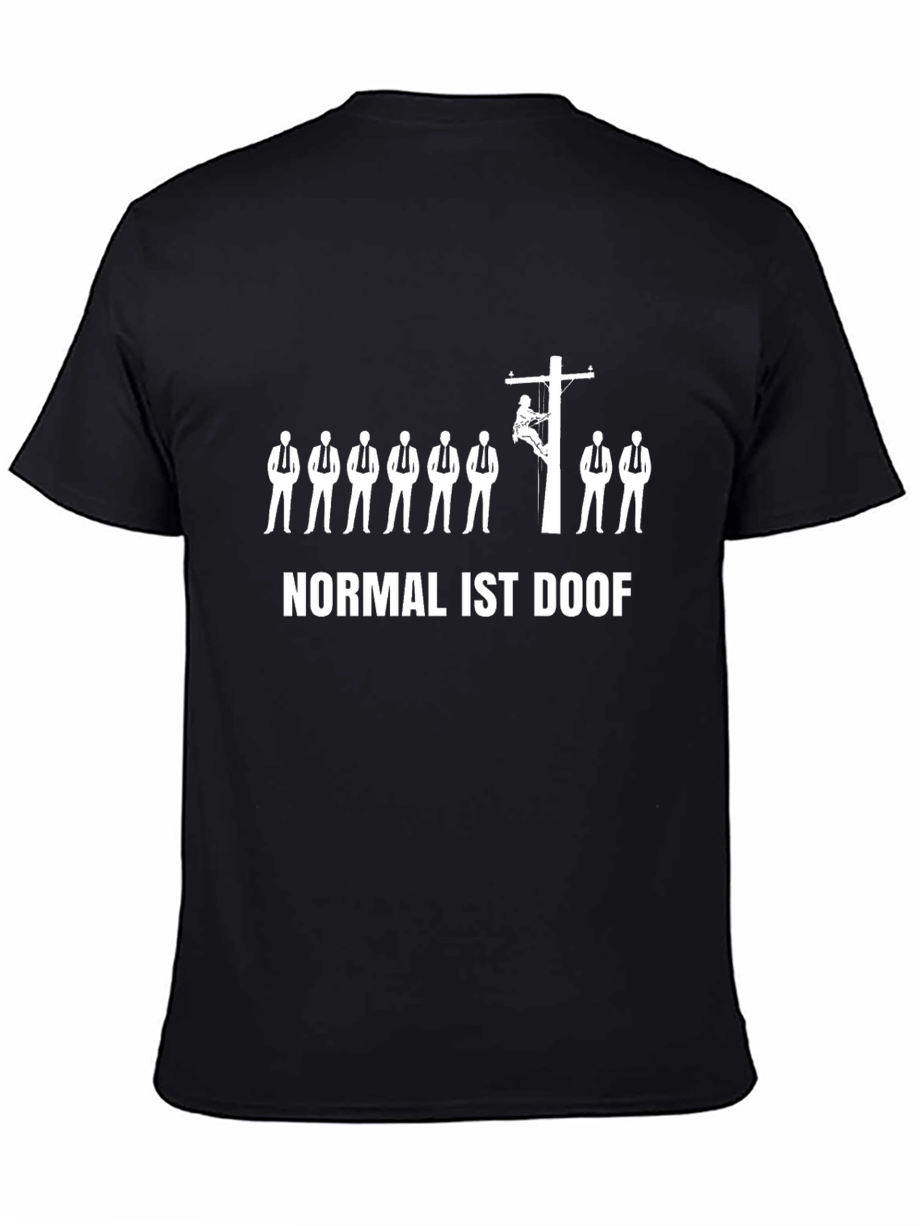 Black Normal ist Doof Funny Lineman T-Shirt view 4