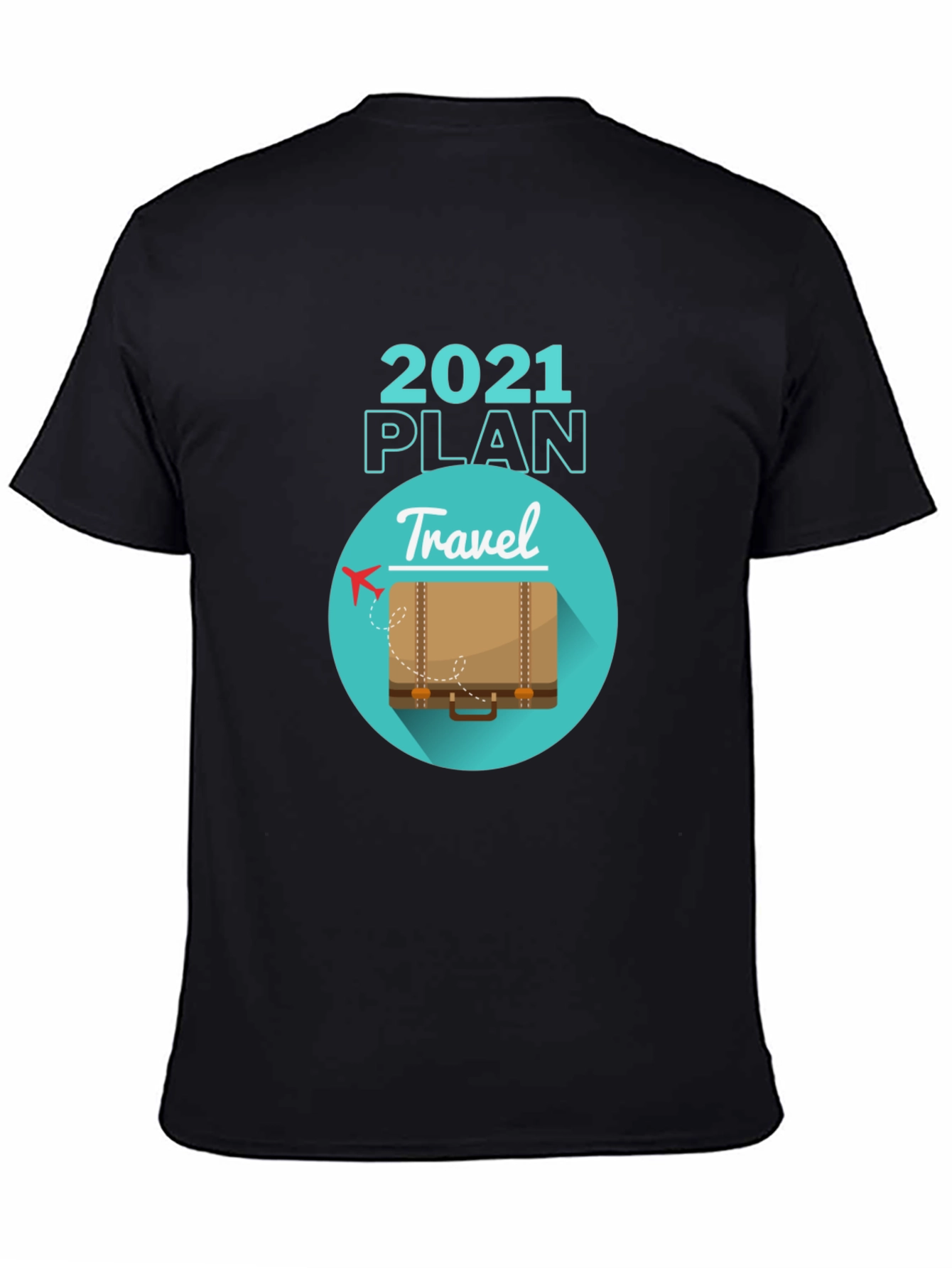Black 2021 Travel Plan T-Shirt view 4