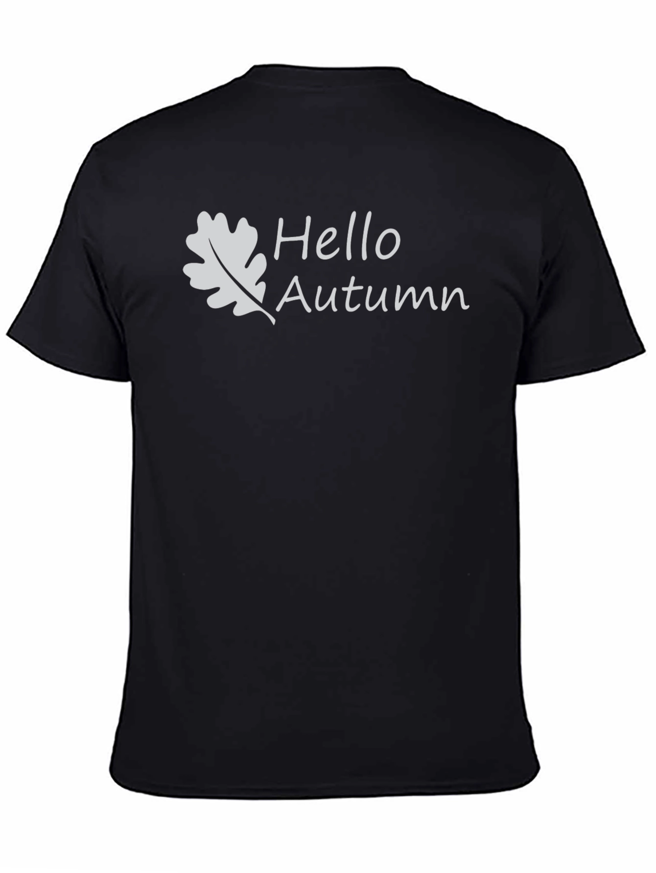 Black Hello Autumn Black T-Shirt - Stylish Fall Apparel view 4