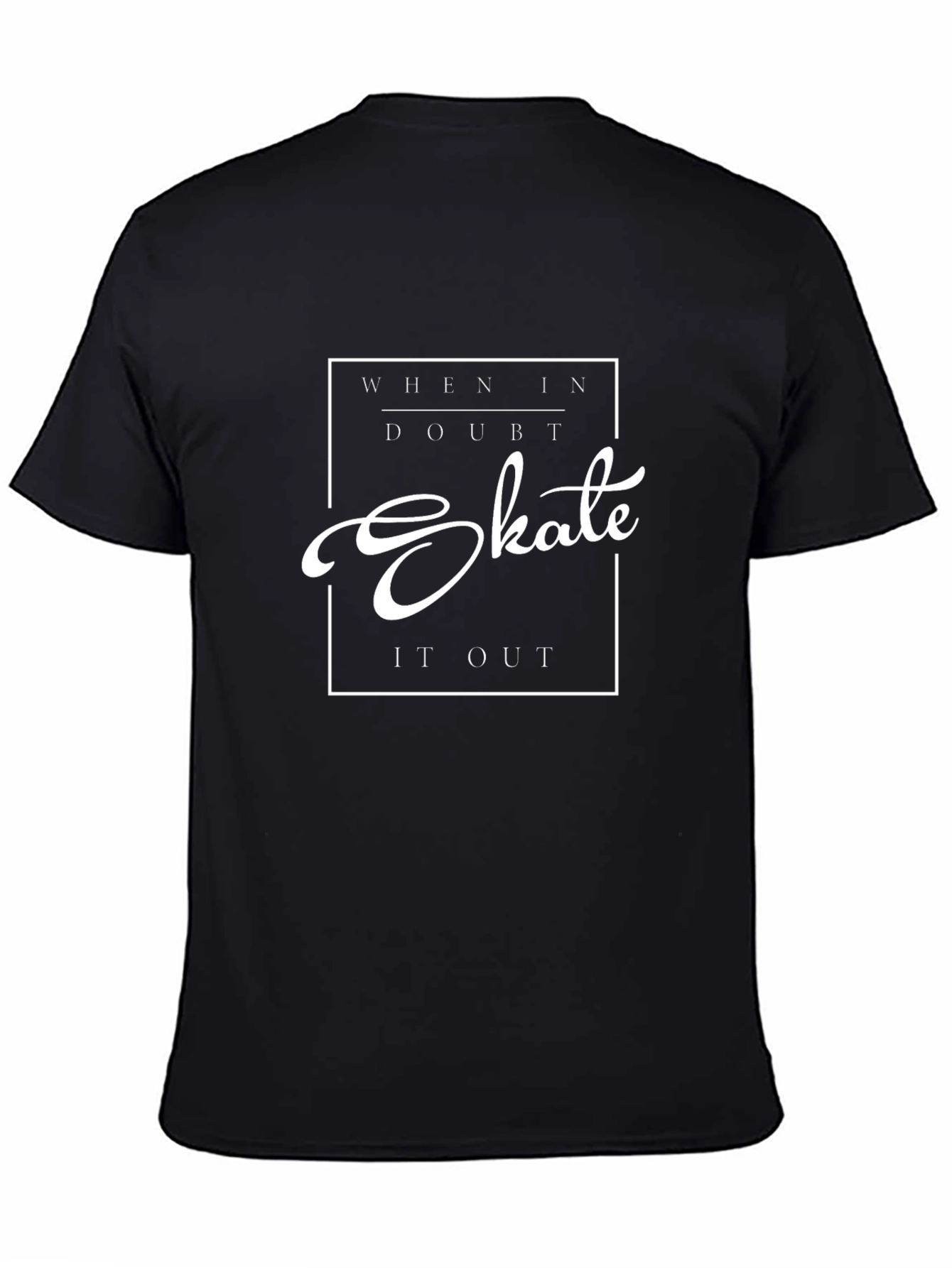 Black Skate It Out Graphic Tee - Black Cotton T-Shirt view 4