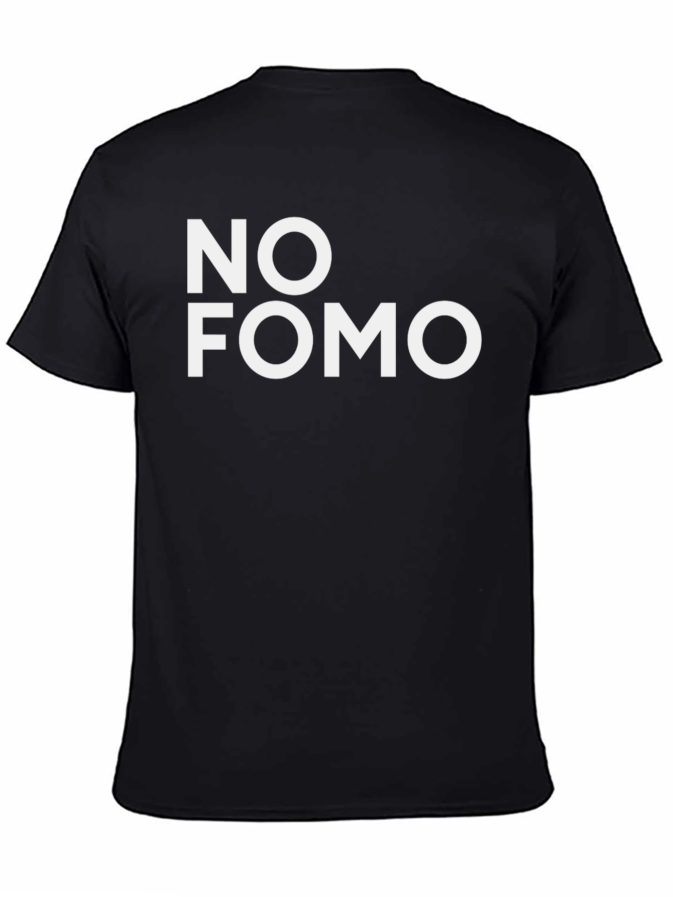 Black No FOMO Graphic Tee - Trendy Black T-Shirt view 4