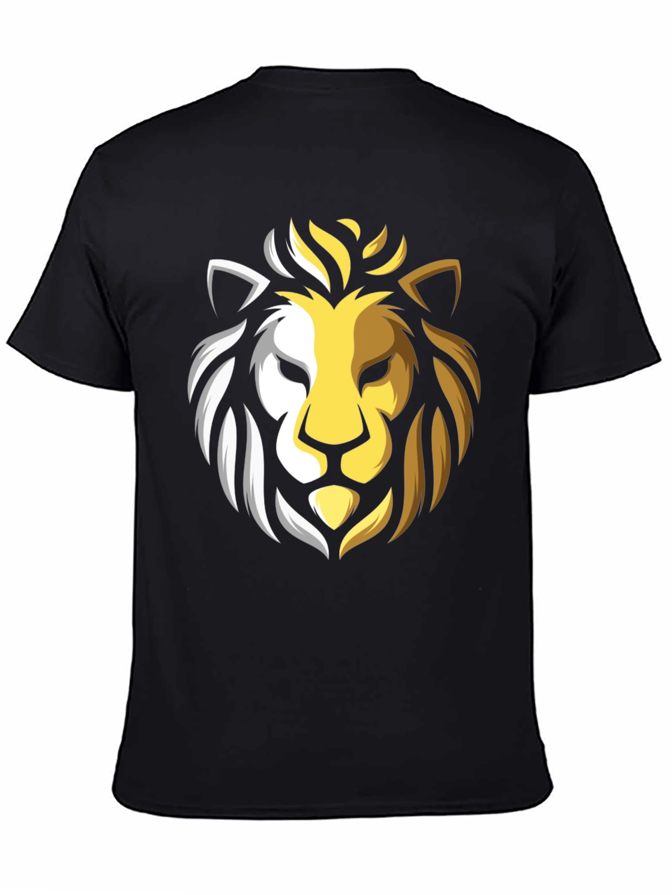Black Lion Graphic Tee - Black Cotton Crew Neck view 4