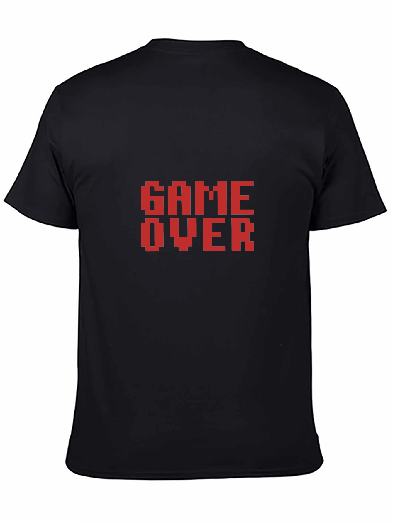 Black Game Over Pixel Art T-Shirt - Retro Gamer Tee view 4