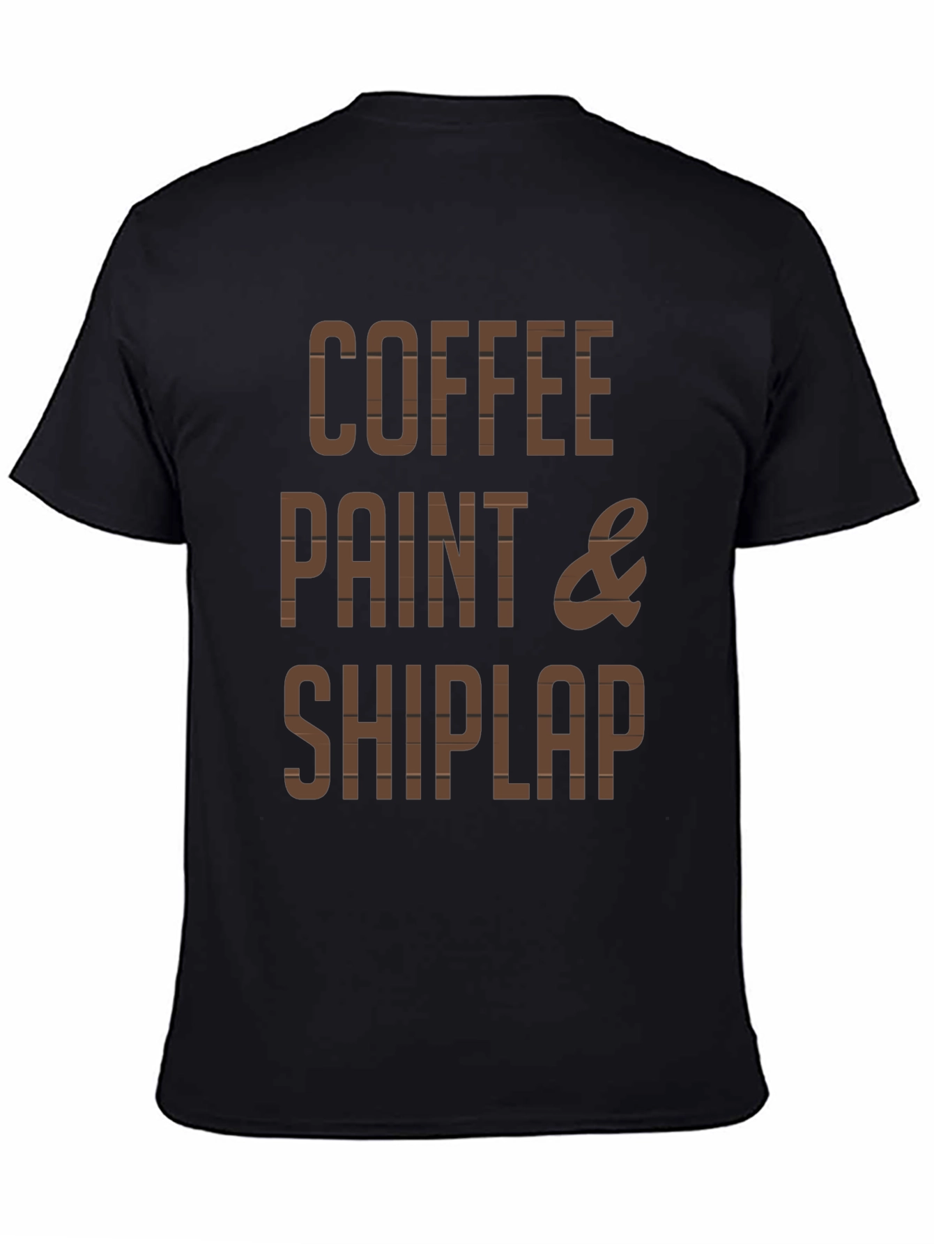 Black Coffee, Paint & Shiplap Graphic Tee view 4