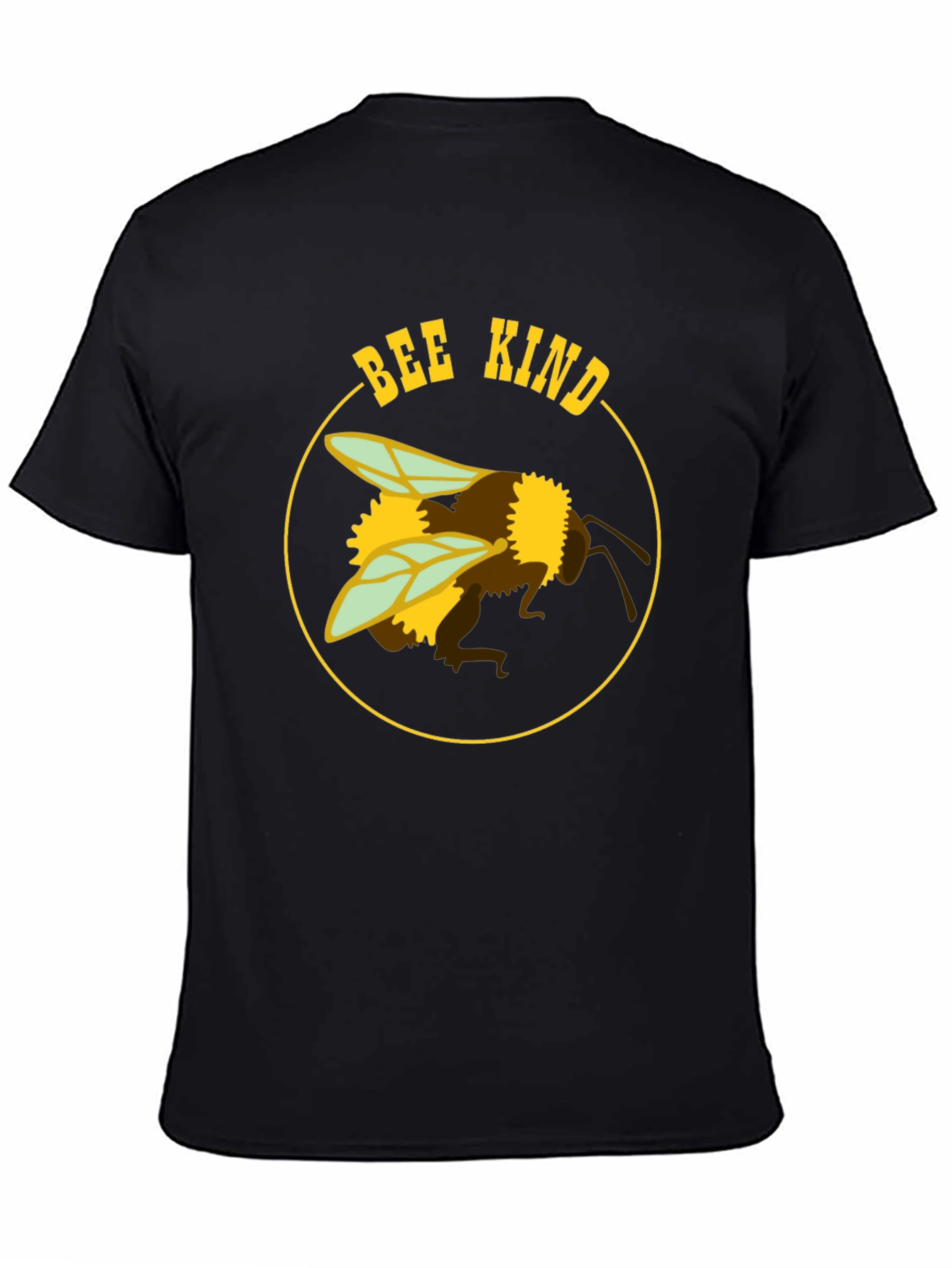 Black Bee Kind Graphic T-Shirt - Black Cotton Blend view 4