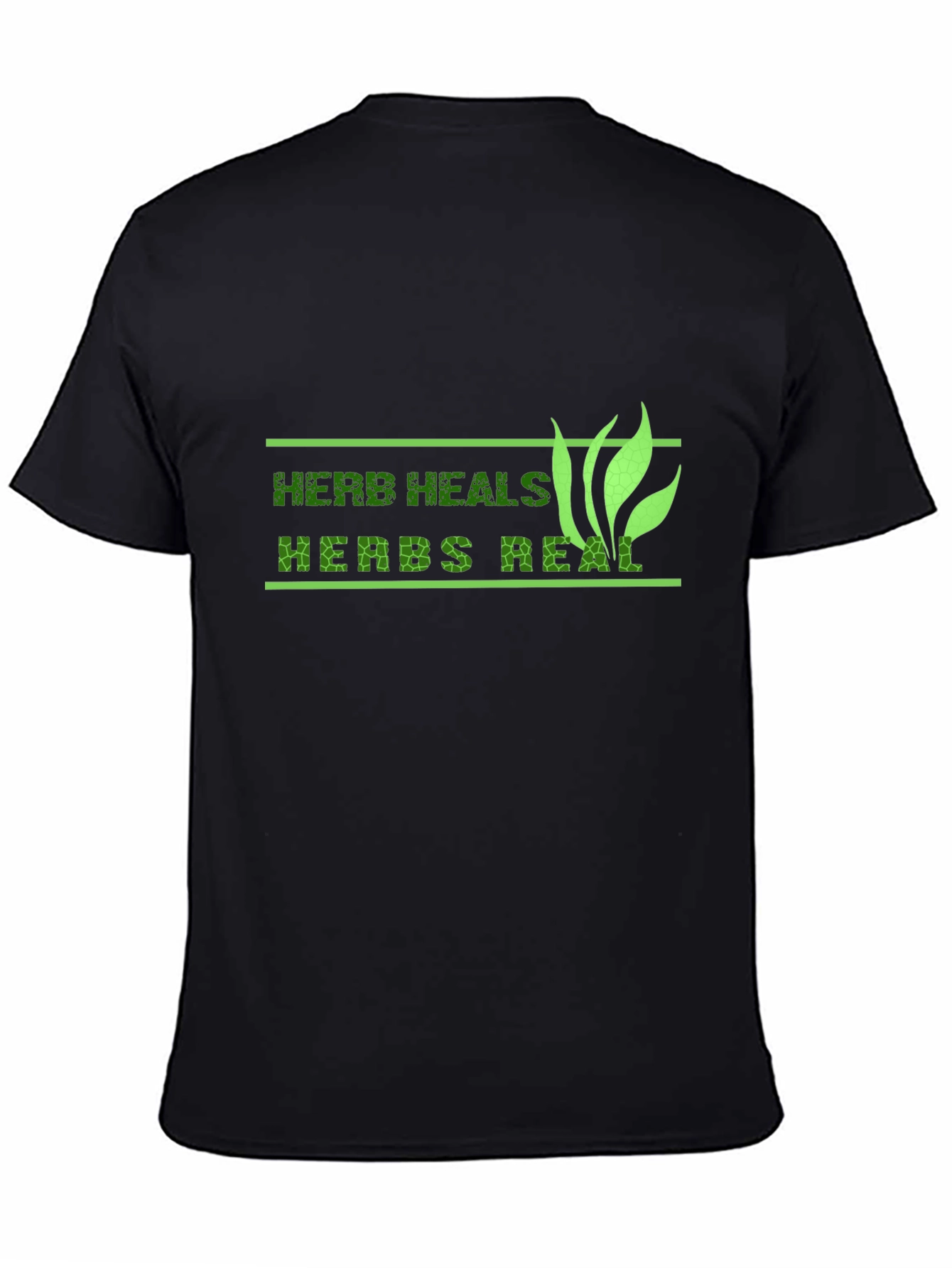 Black Herb Heals Black Graphic Tee view 4