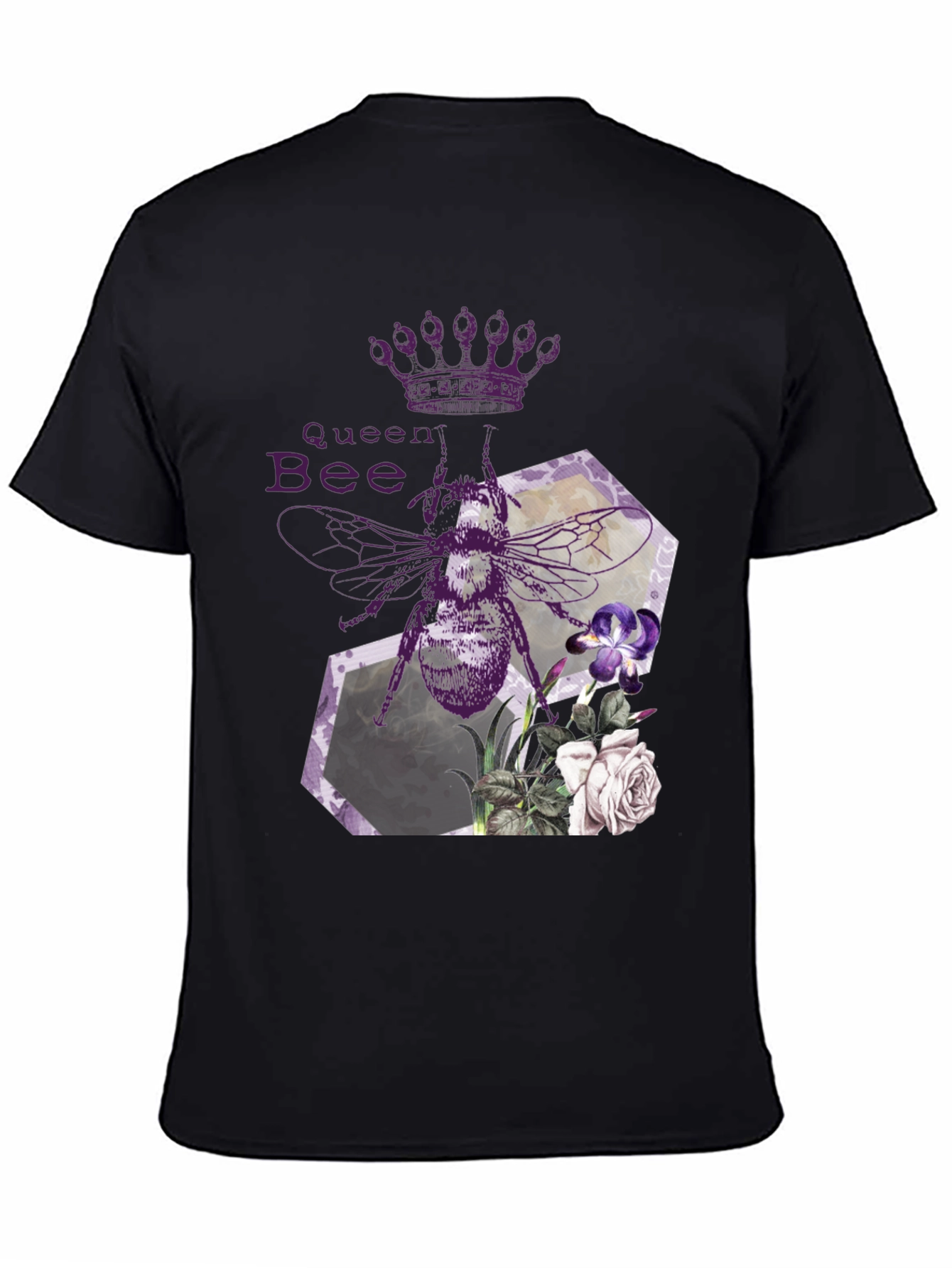 Black Queen Bee Graphic Tee - Stylish Black T-Shirt view 4