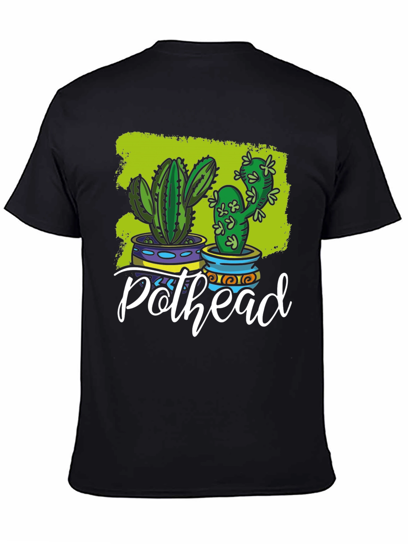 Black Pothead Cactus Graphic T-Shirt view 4