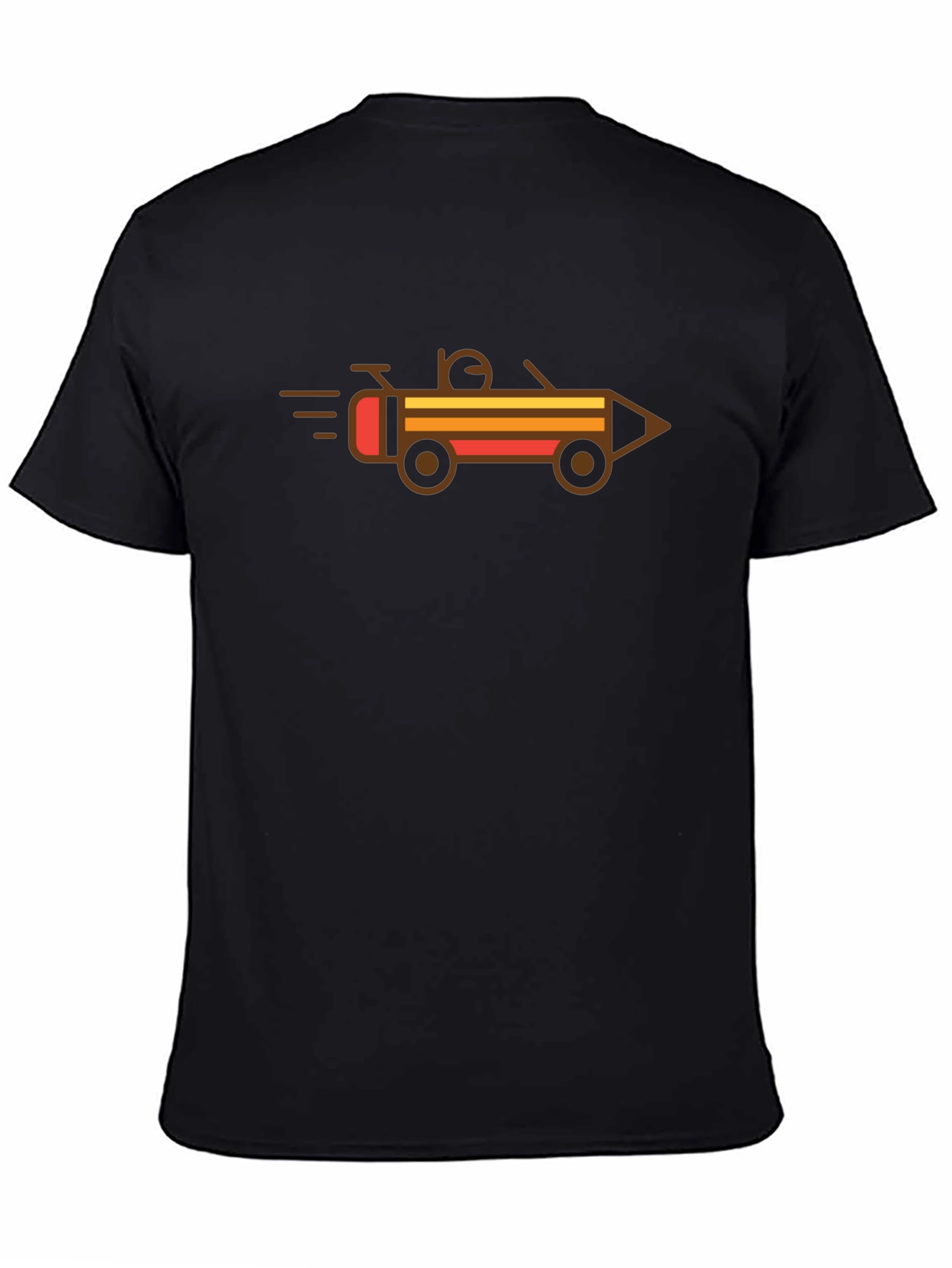 Black Pencil Car Graphic T-Shirt - Creative Design Tee view 4