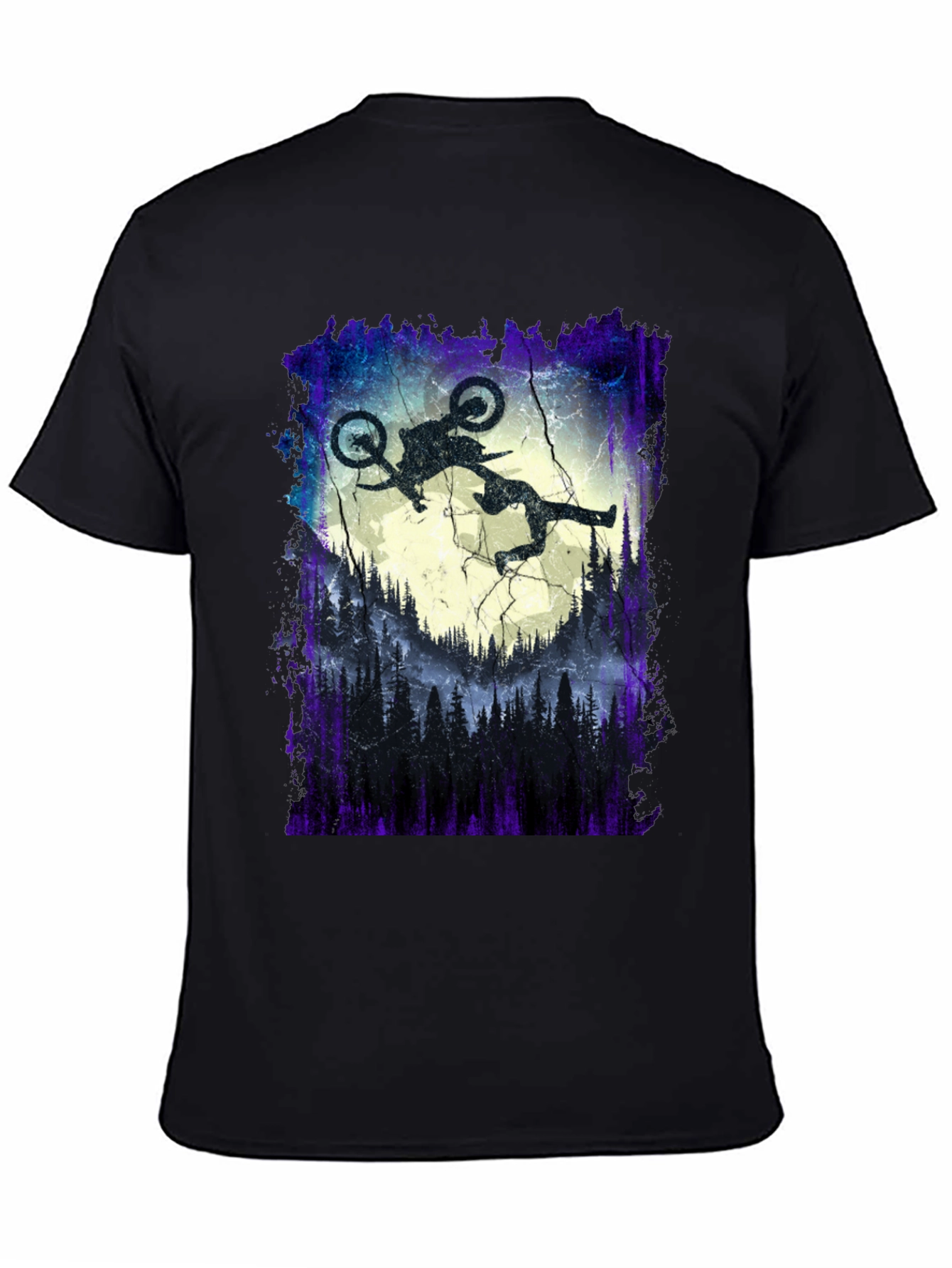 Black Mountain Bike Jump Graphic Tee view 4