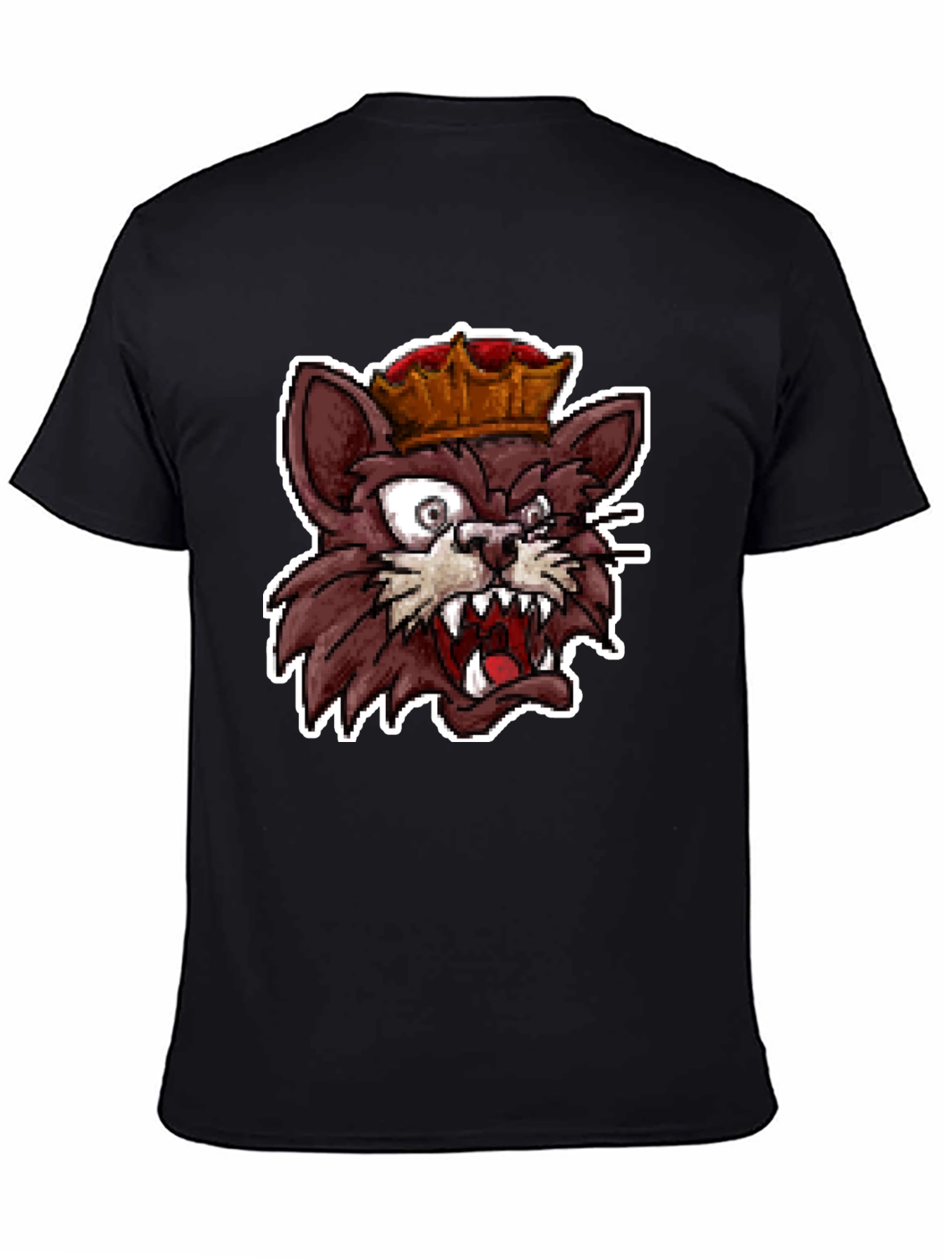 Black King Cat Graphic T-Shirt - Black view 4
