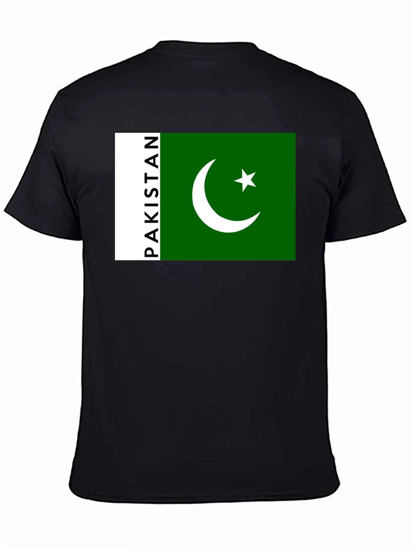 Black Pakistan Flag Graphic Black T-Shirt view 4