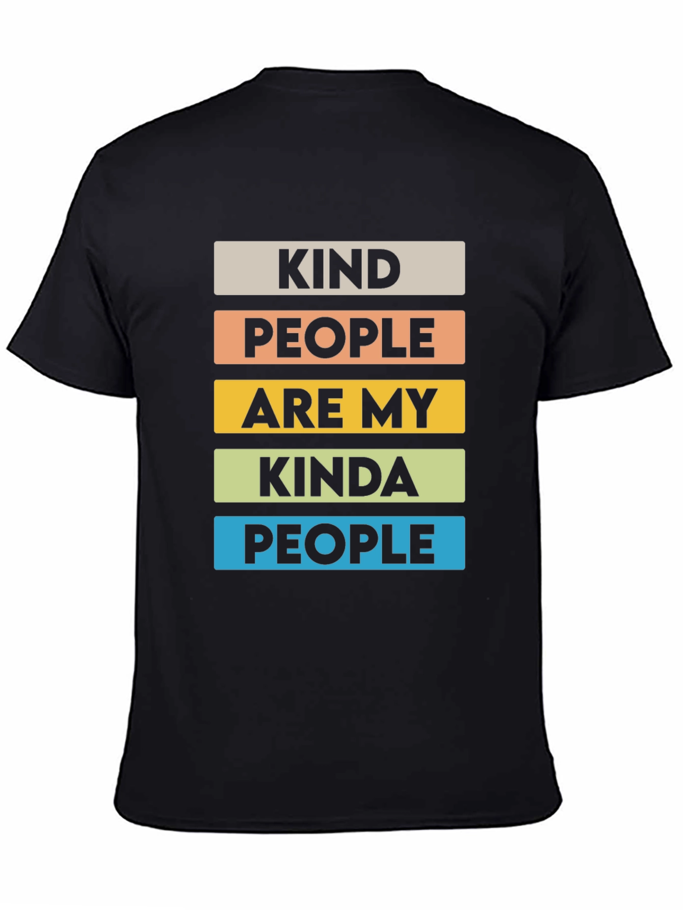 Black Kind People Graphic Tee - Positive Vibes T-Shirt view 4