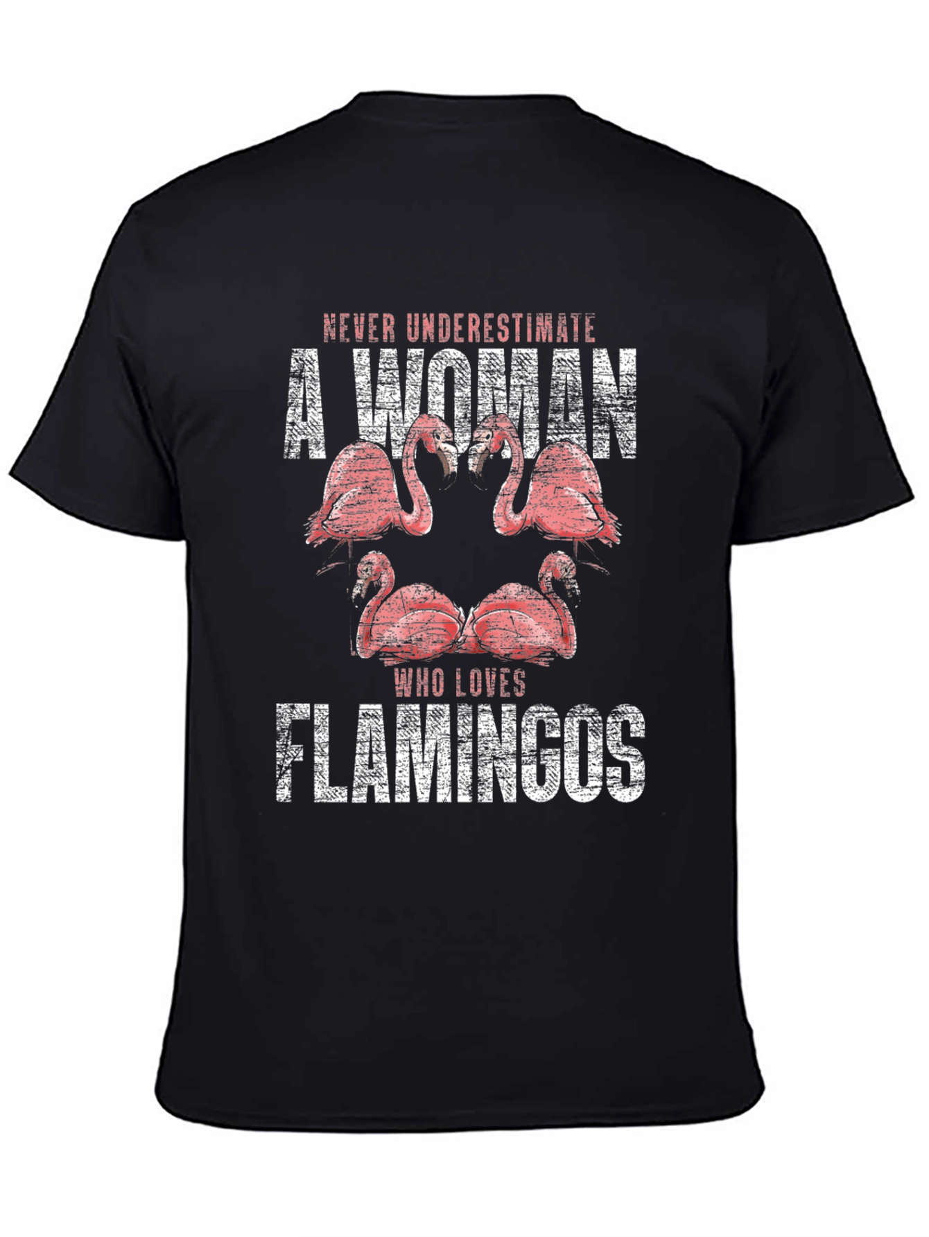 Black Flamingo Lover Graphic Tee - Never Underestimate view 4