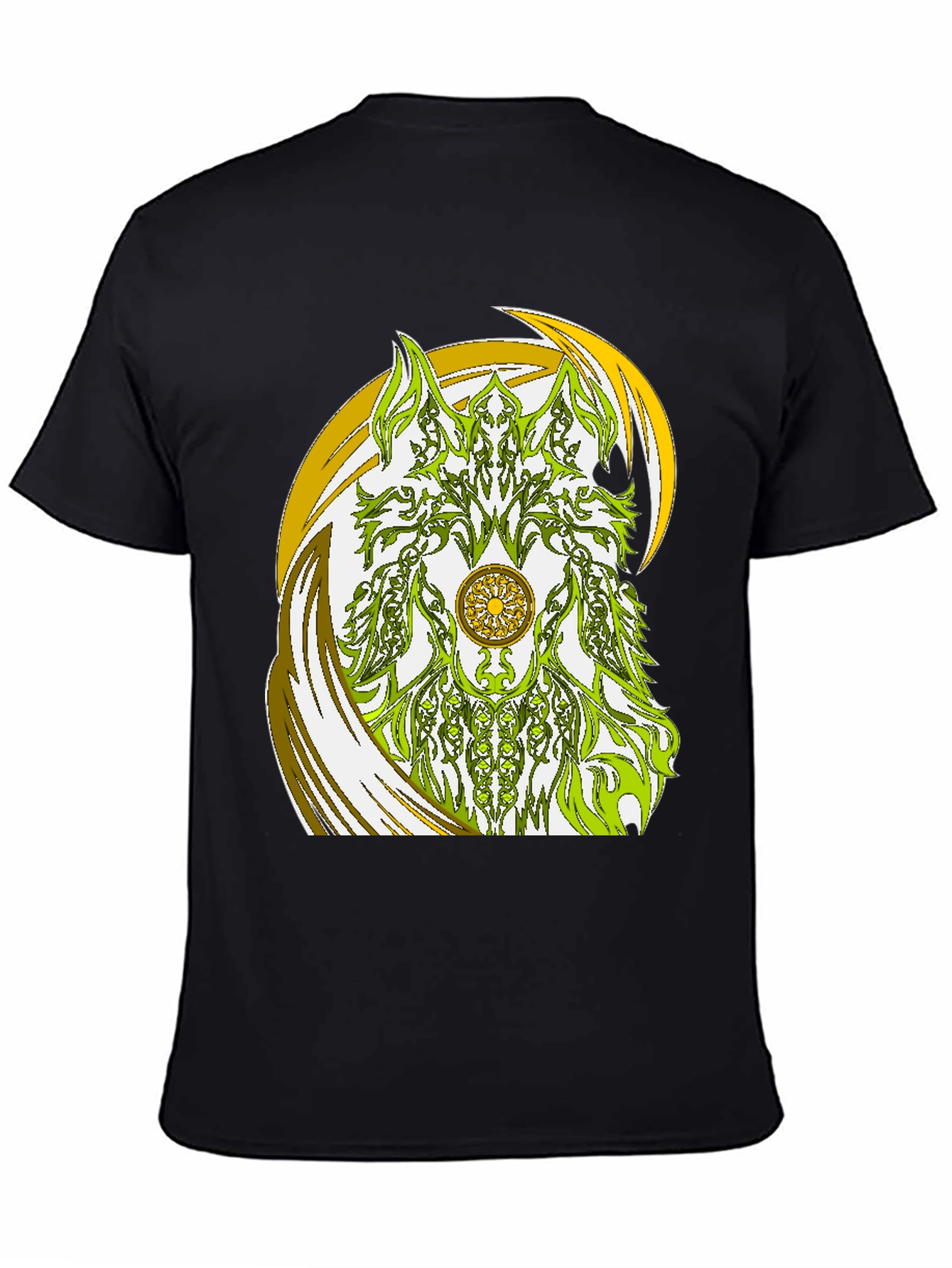 Black Abstract Graphic Print T-Shirt view 4