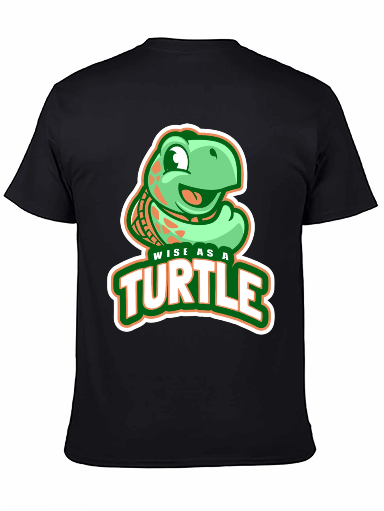 Black Wise as a Turtle Graphic T-Shirt view 4