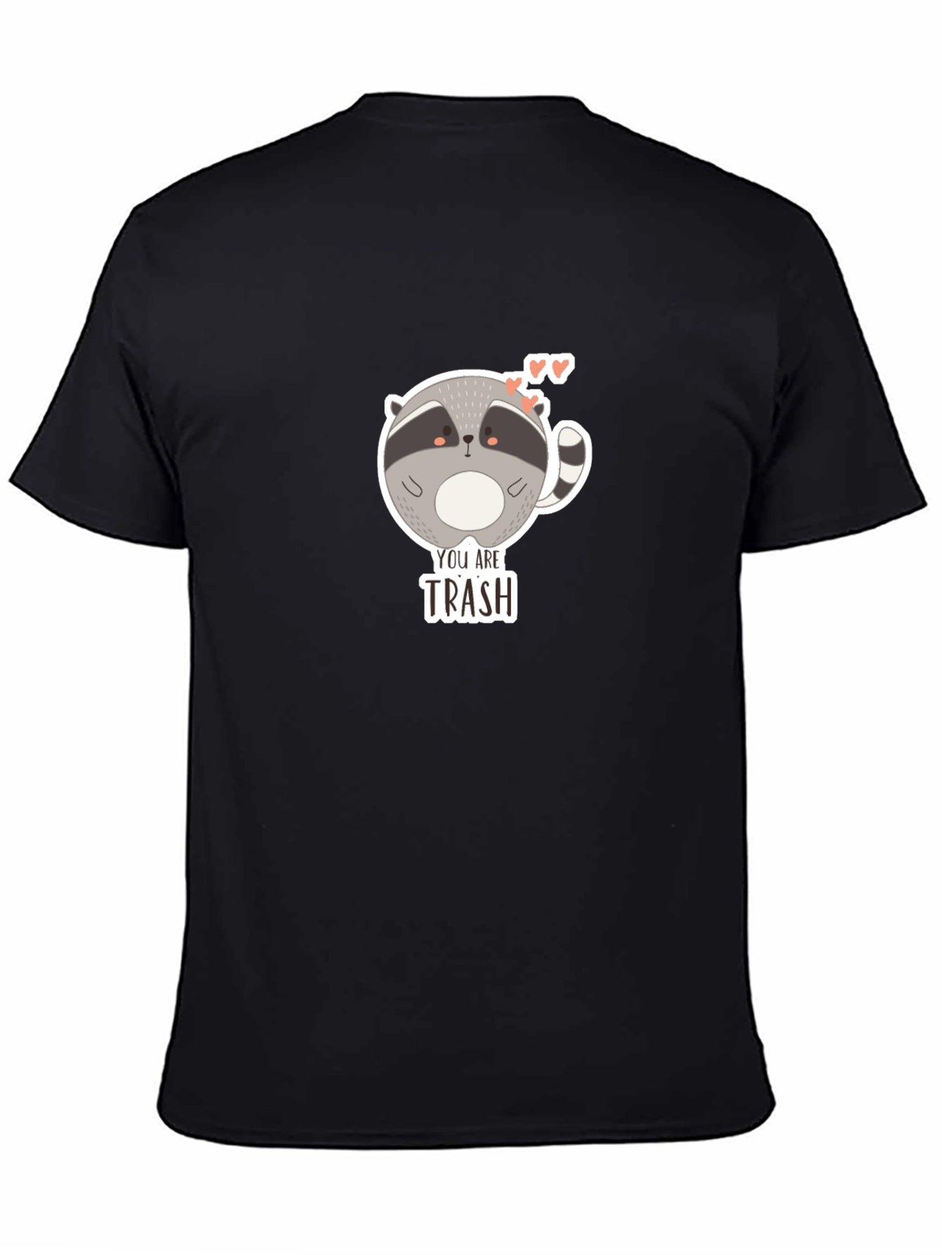 Black You Are Trash Raccoon Graphic T-Shirt view 4