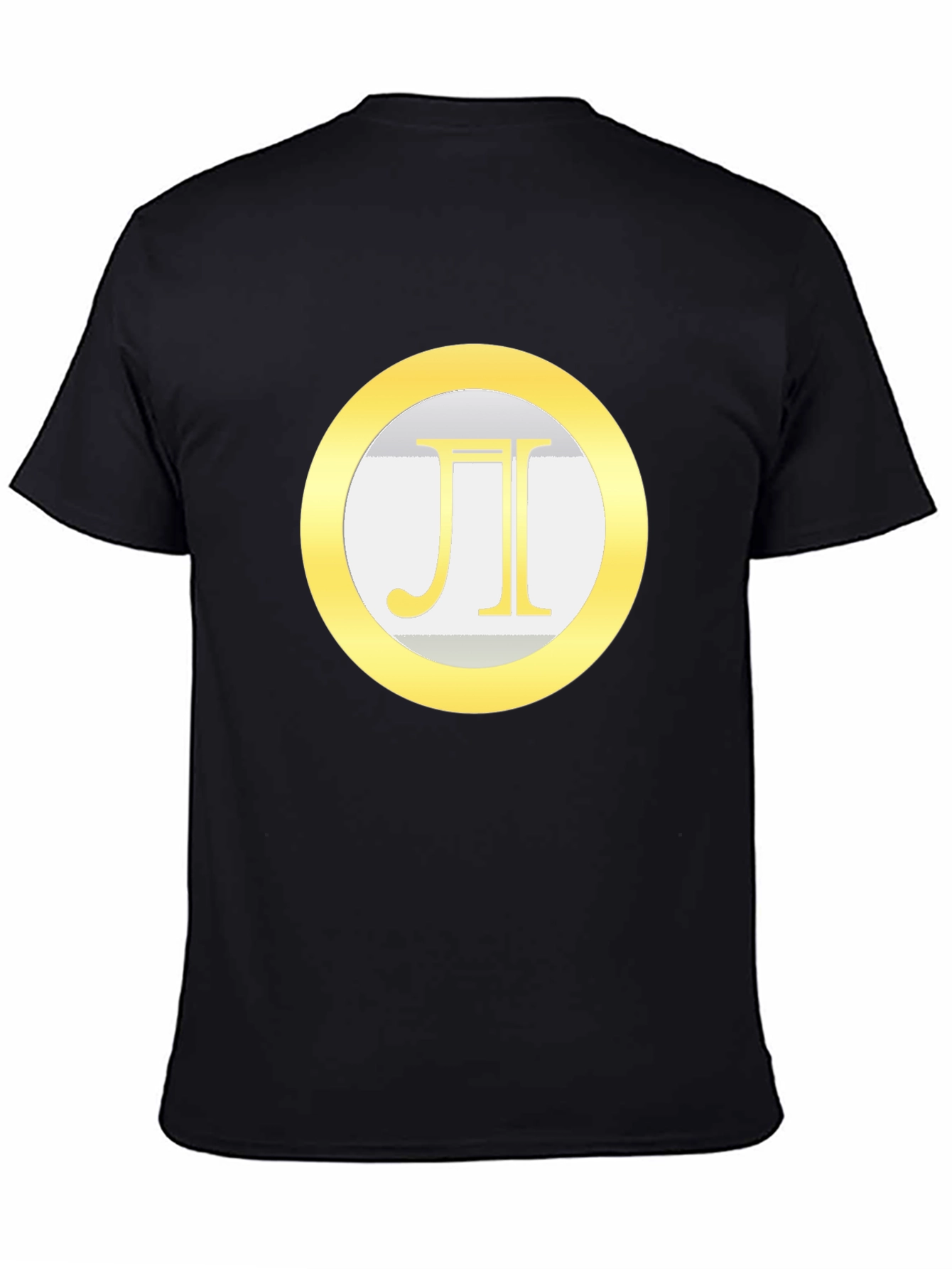 Black Geometric Pi Symbol Graphic Tee view 4