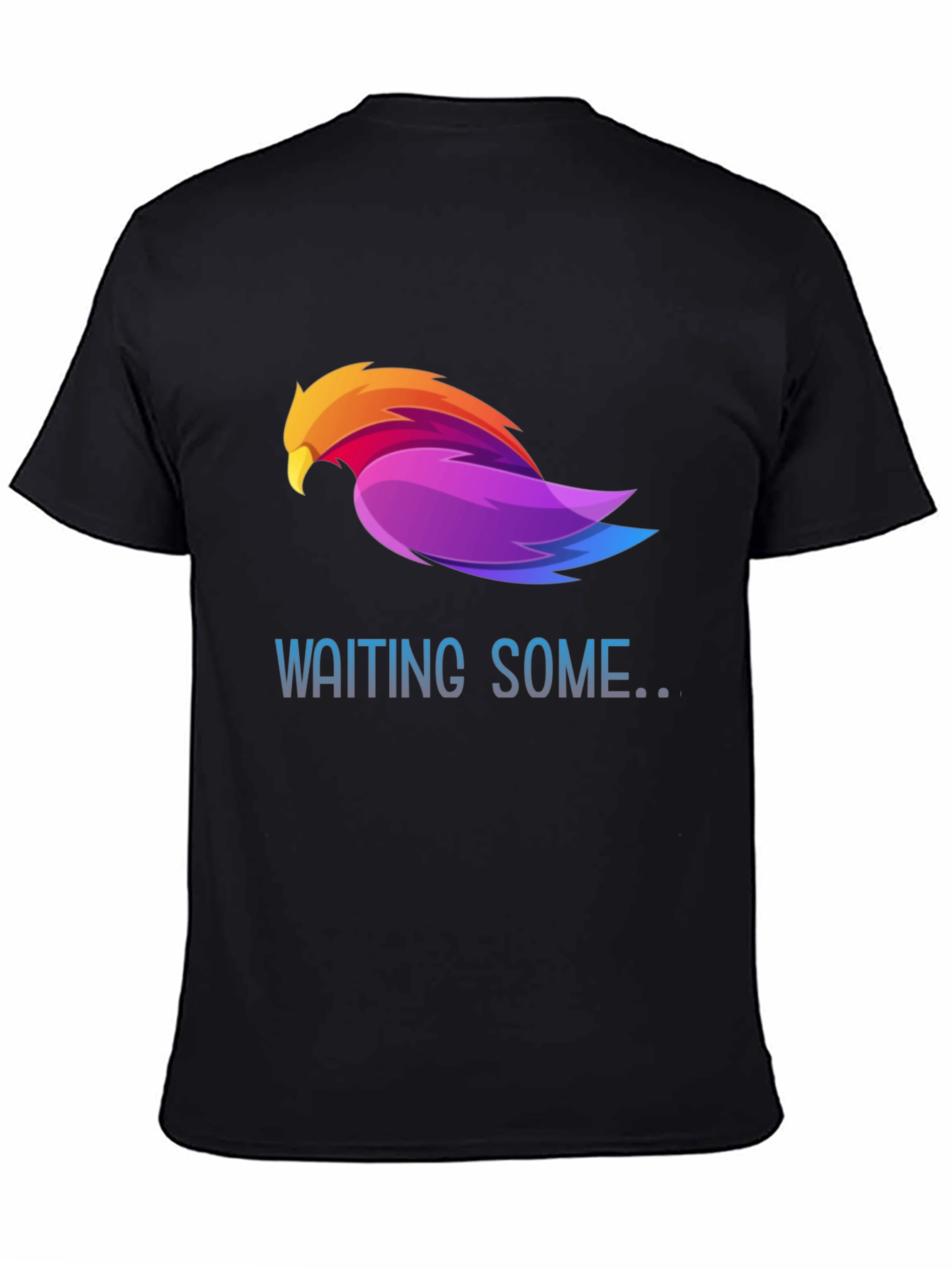 Black Waiting Some Colorful Bird Graphic T-Shirt view 4