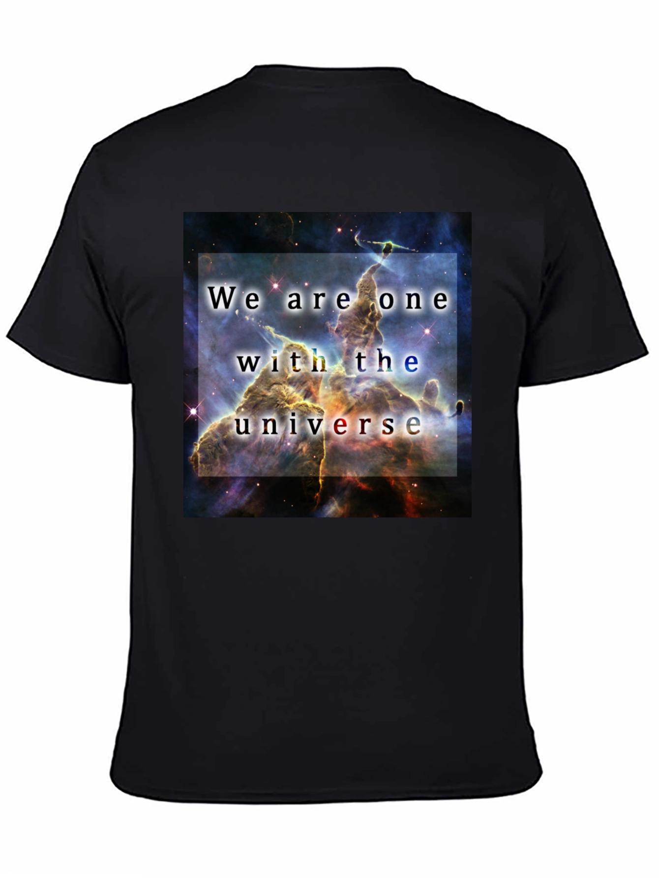 Black We Are One With The Universe Graphic T-Shirt view 4