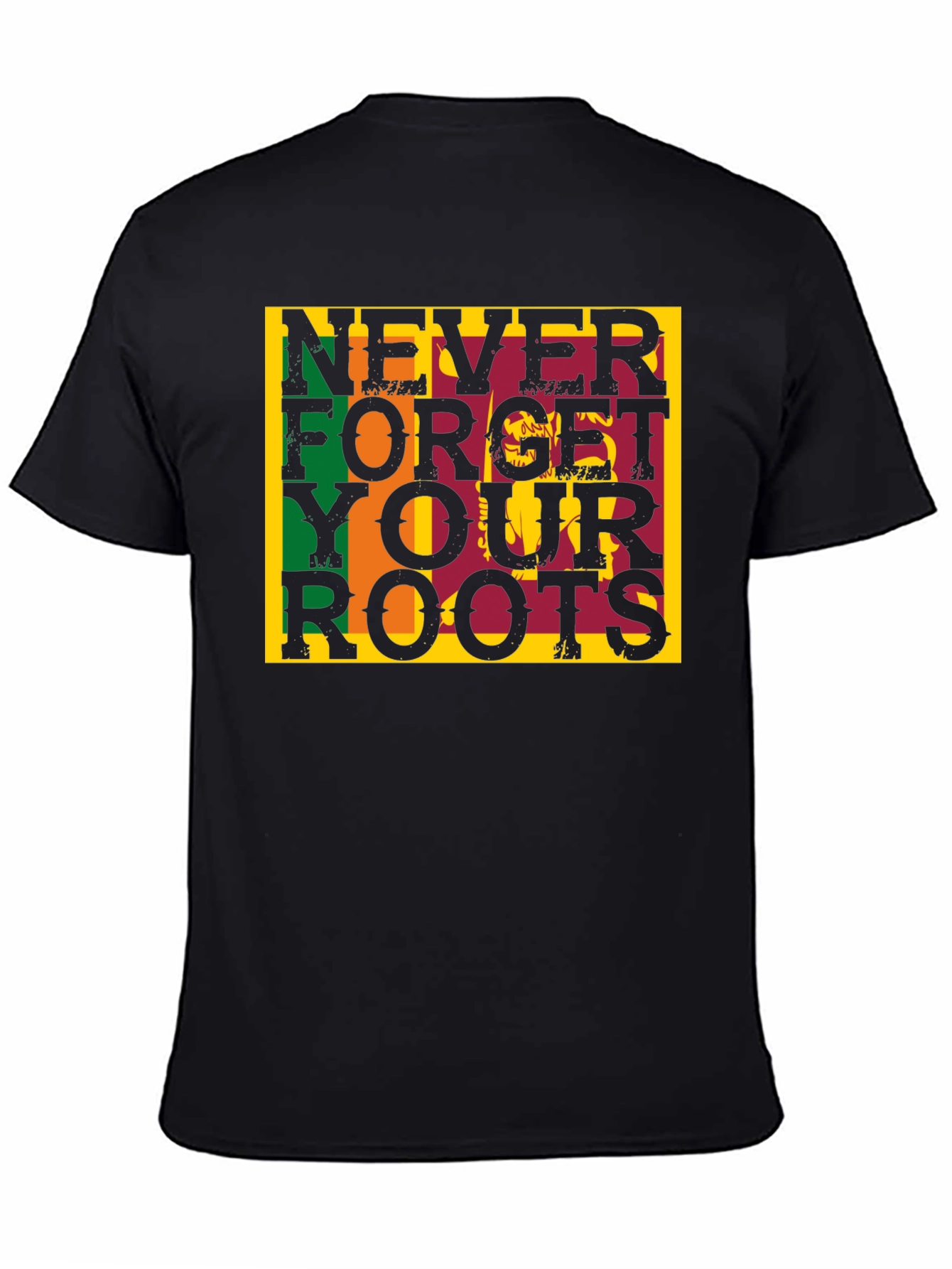Black Never Forget Your Roots Graphic Tee view 4