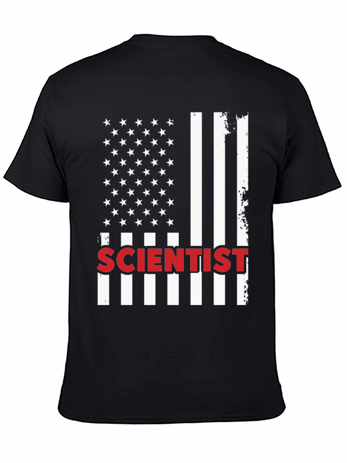 Black Scientist USA Flag Graphic T-Shirt view 4