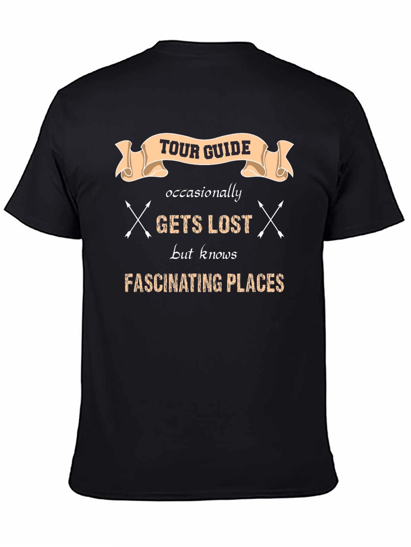 Black Tour Guide Gets Lost T-Shirt view 4