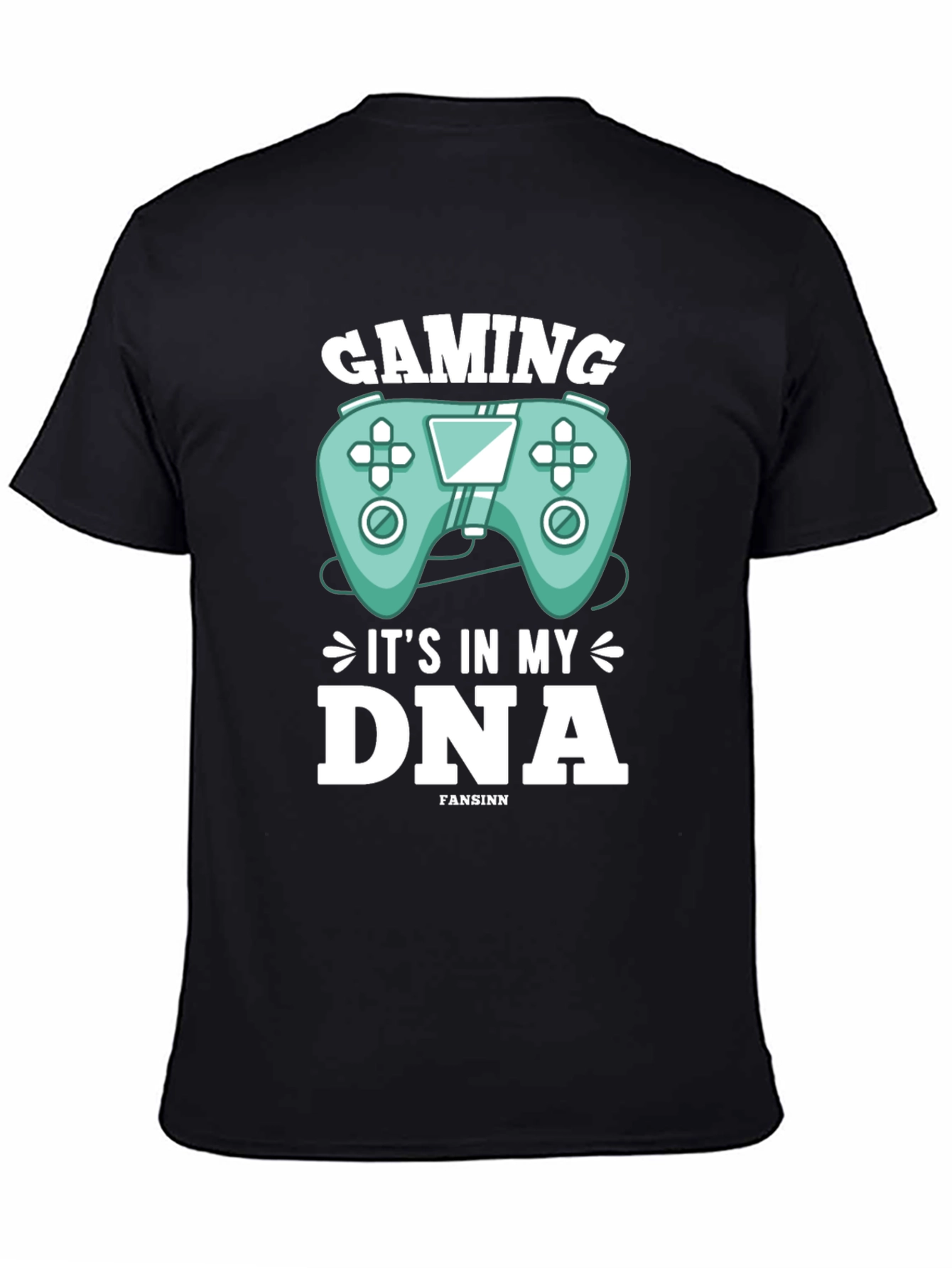 Black Gaming DNA T-Shirt - Gamer Gift view 4