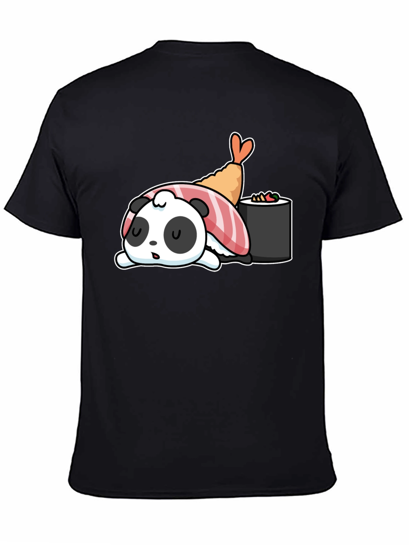 Black Sushi Panda Graphic Tee view 4