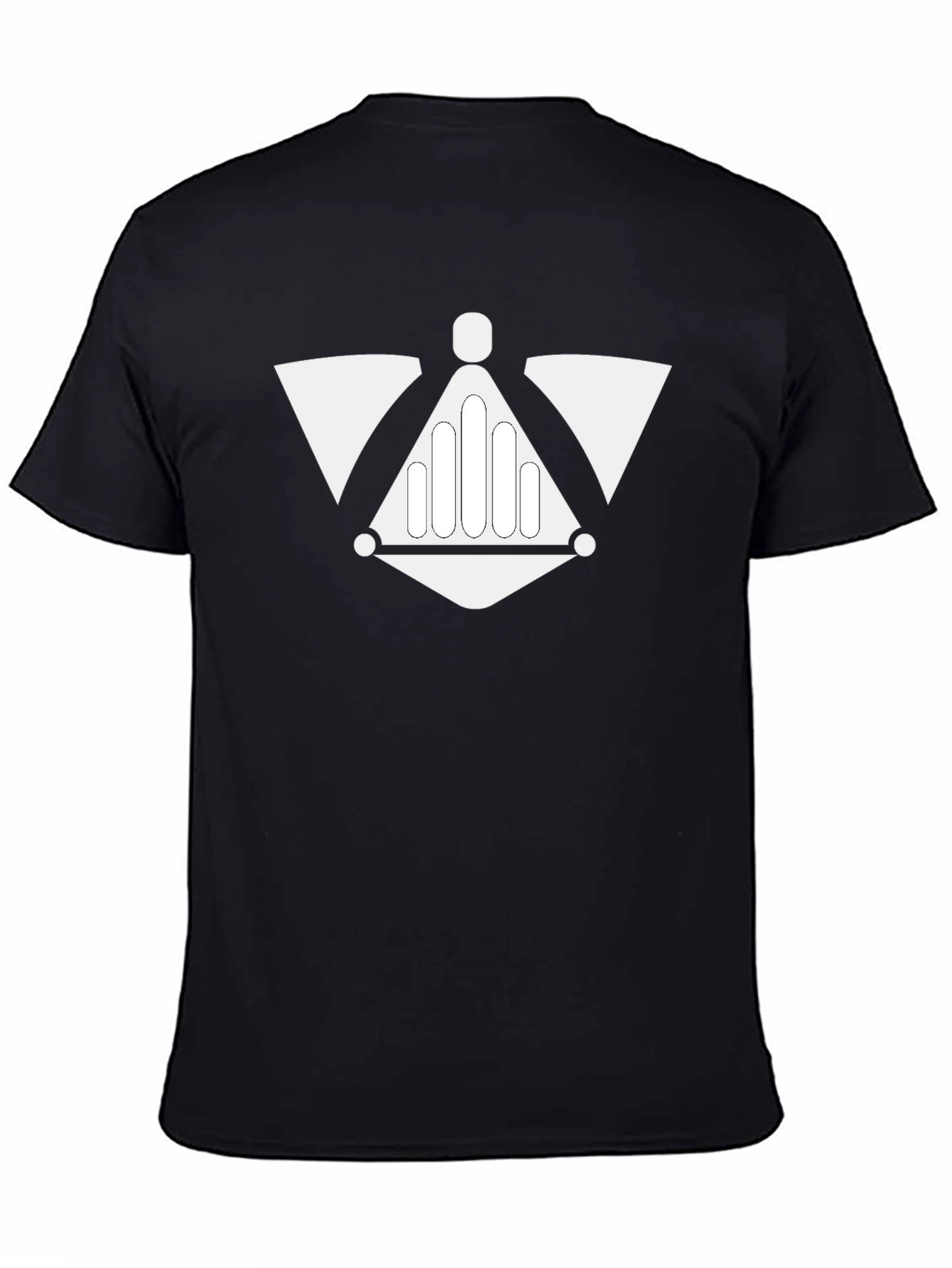 Black Geometric Icon Black T-Shirt view 4