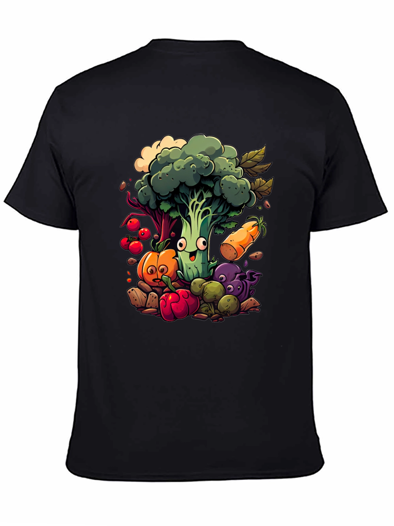 Vegetable Cartoon Graphic Tee - 4
