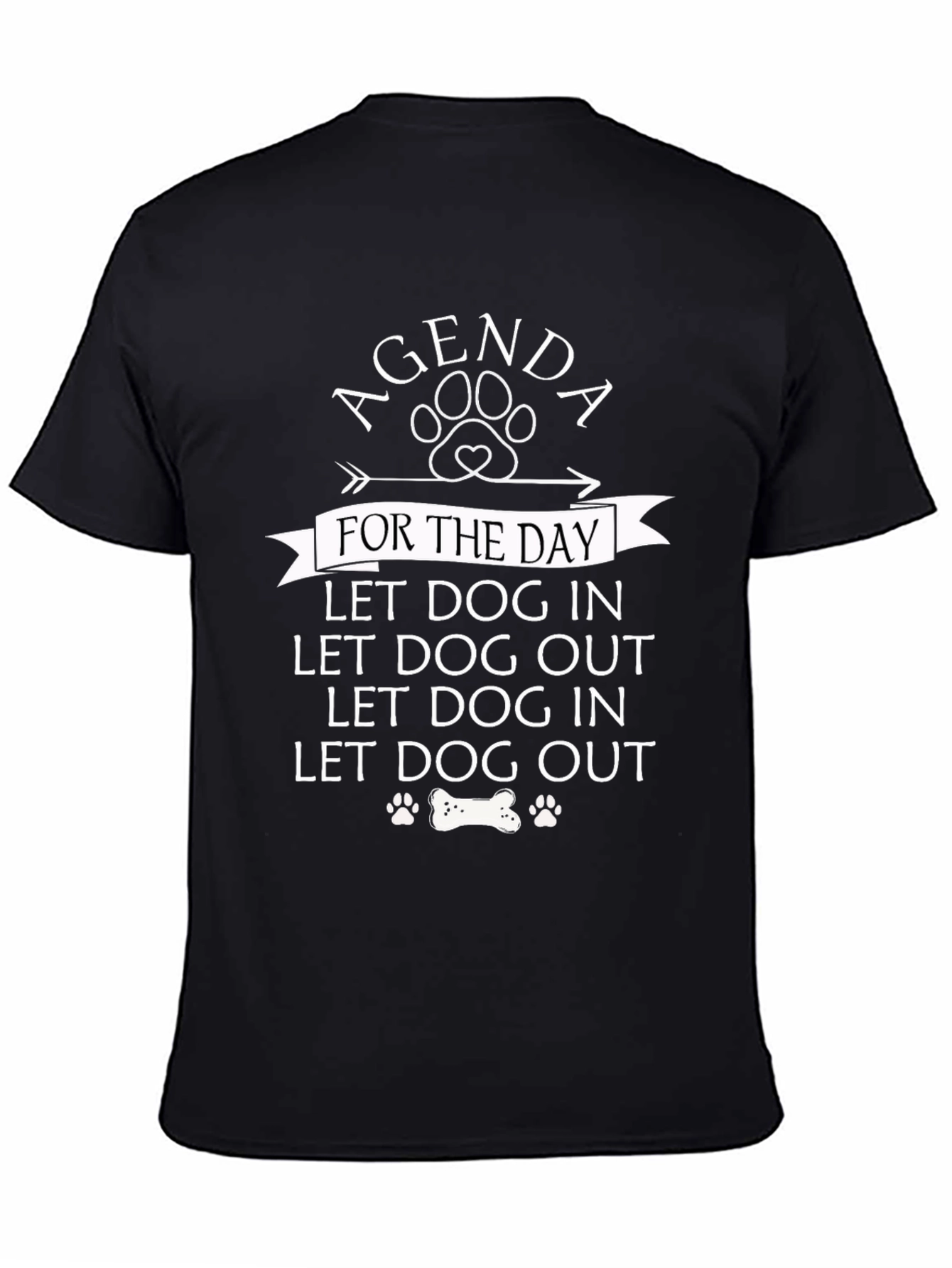 Agenda Dog In Out T-Shirt Funny Dog Lover Tee - 4
