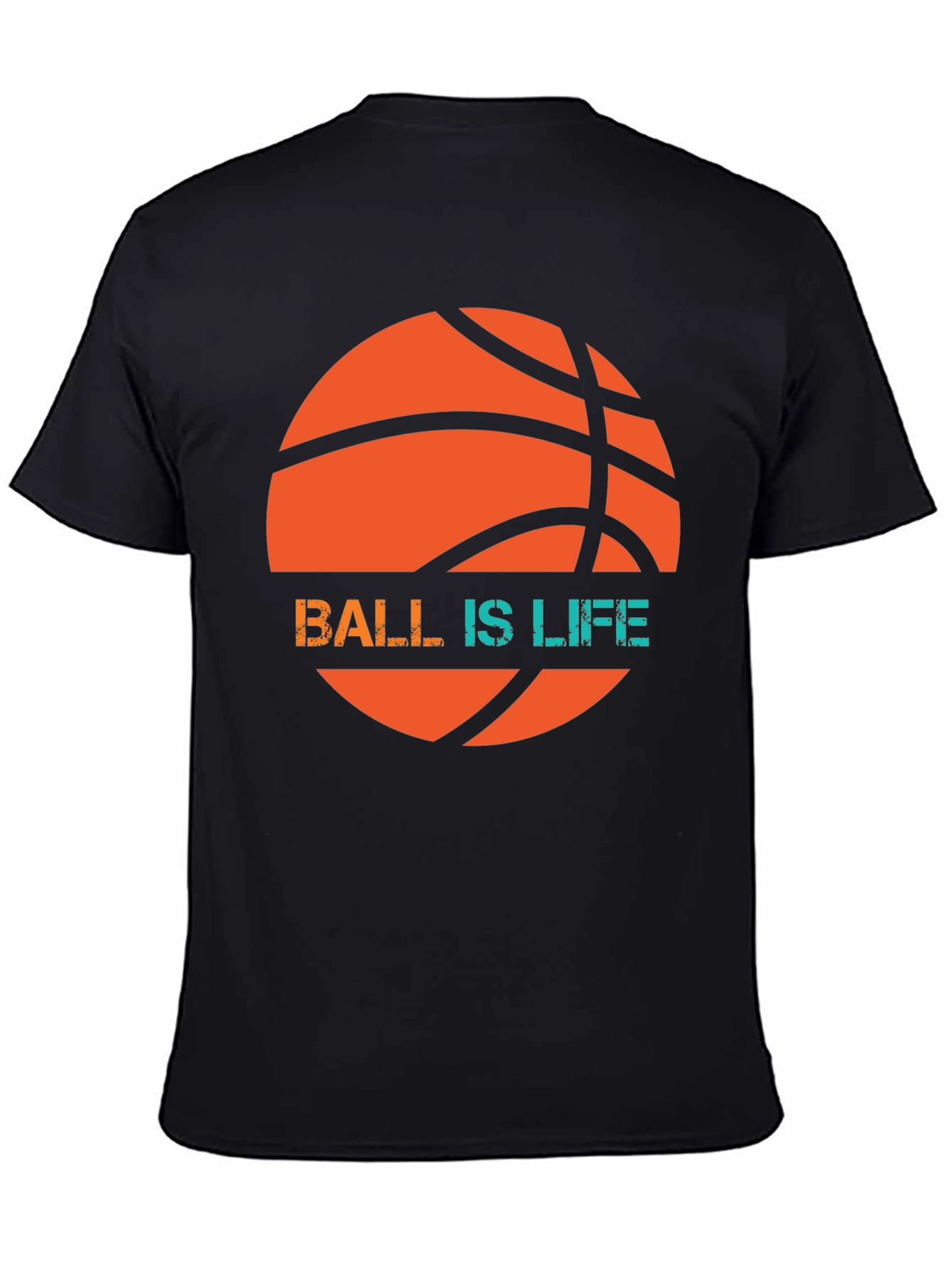 Black Ball is Life Graphic Tee - Basketball T-Shirt view 4