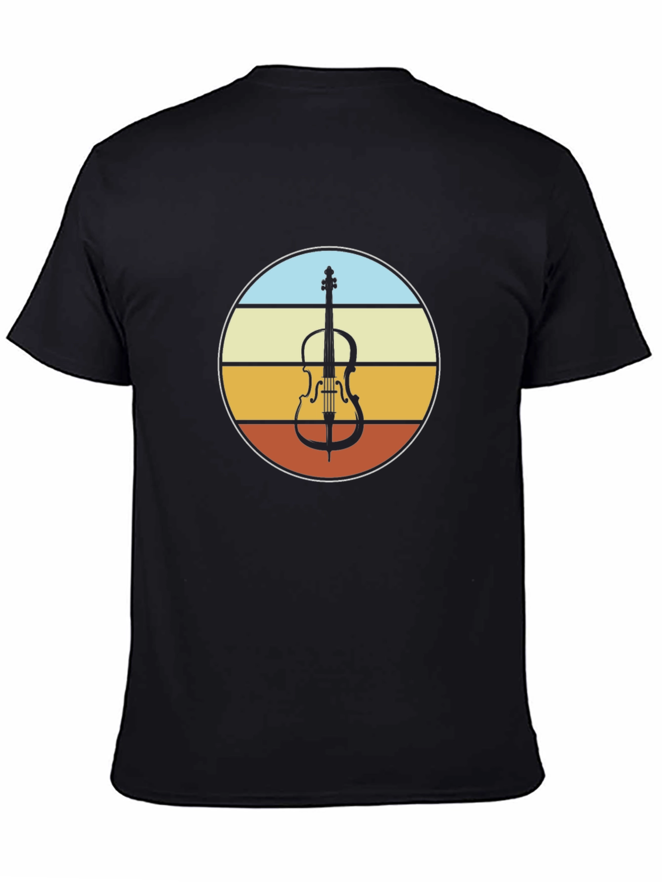 Black Retro Cello T-Shirt - Musician Style view 4