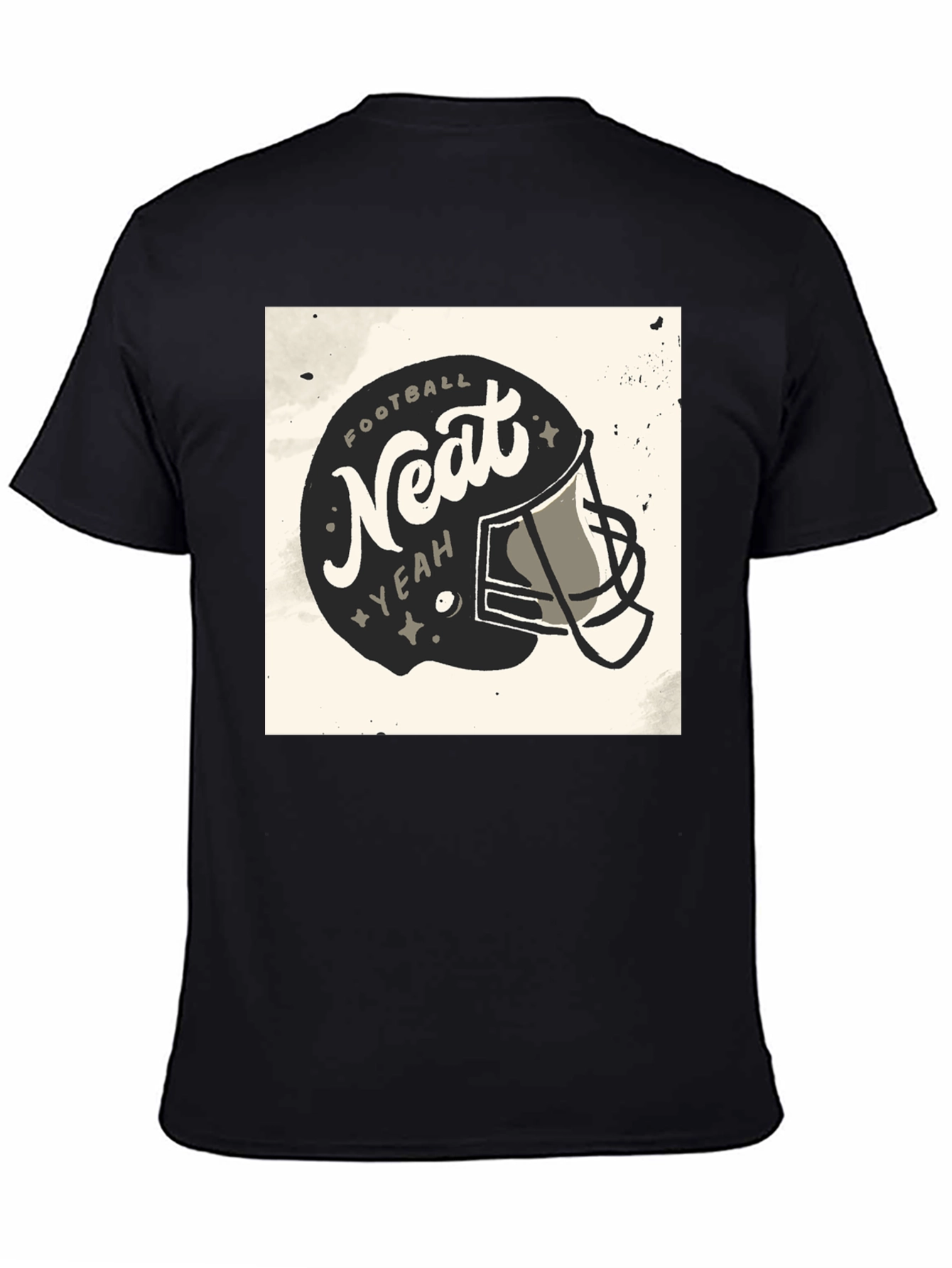 Black Football Neat Yeah Graphic T-Shirt - Sport Casual Tee view 4