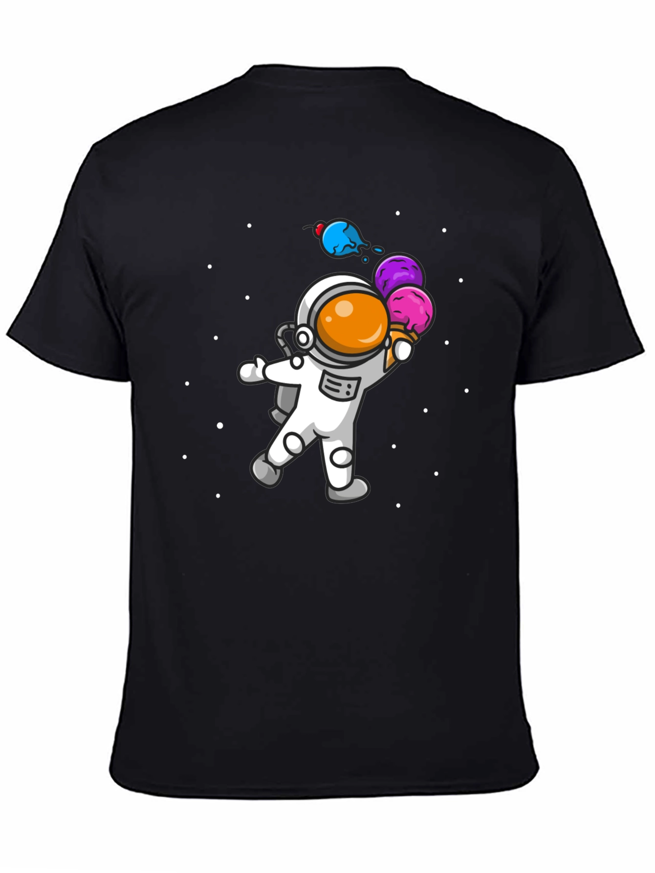 Black Astronaut Ice Cream T-Shirt view 4