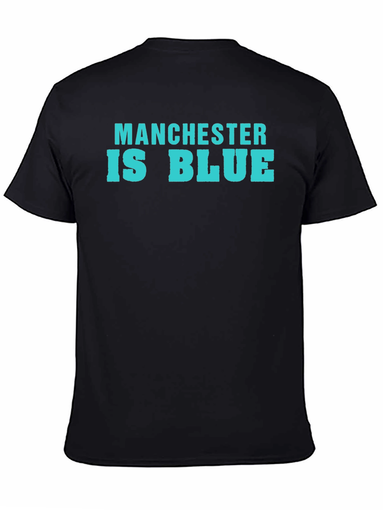 Black Manchester Is Blue T-Shirt view 4