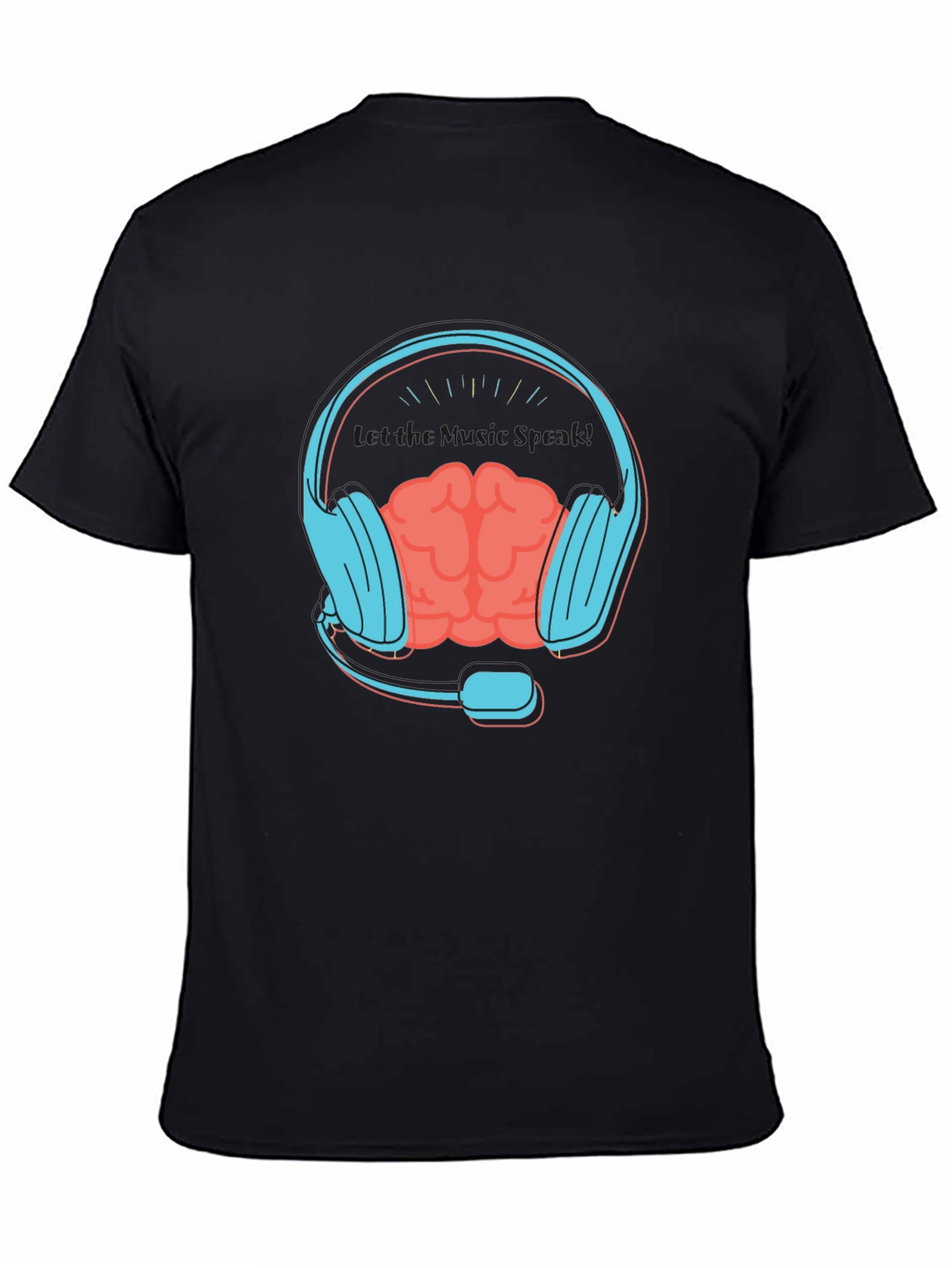 Black Brain Power Gaming T-Shirt - Black view 4
