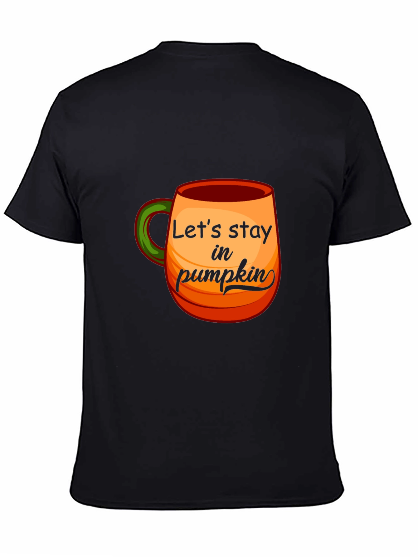 Black Stay In Pumpkin Black T-Shirt view 4