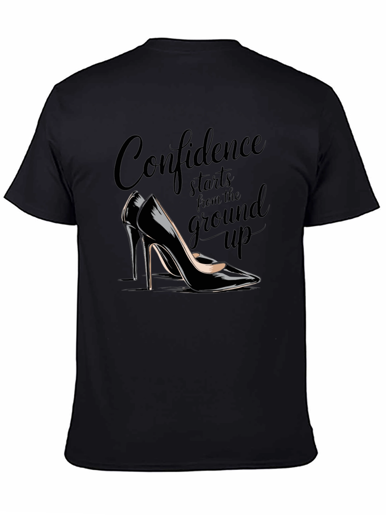 Black Confidence Starts From The Ground Up T-Shirt view 4